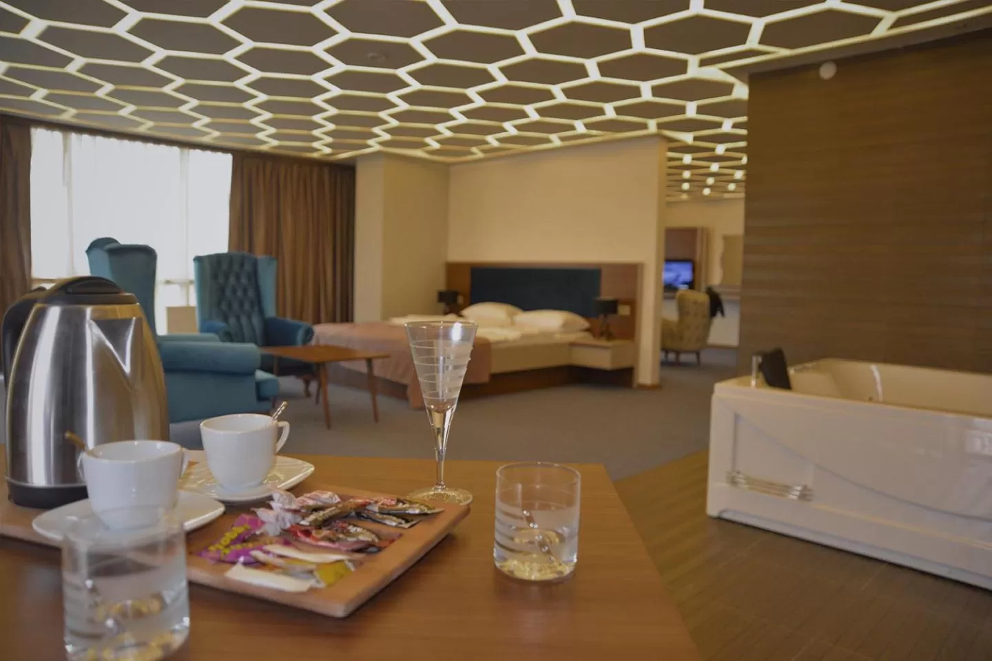 Bed in TEVETOGLU HOTEL