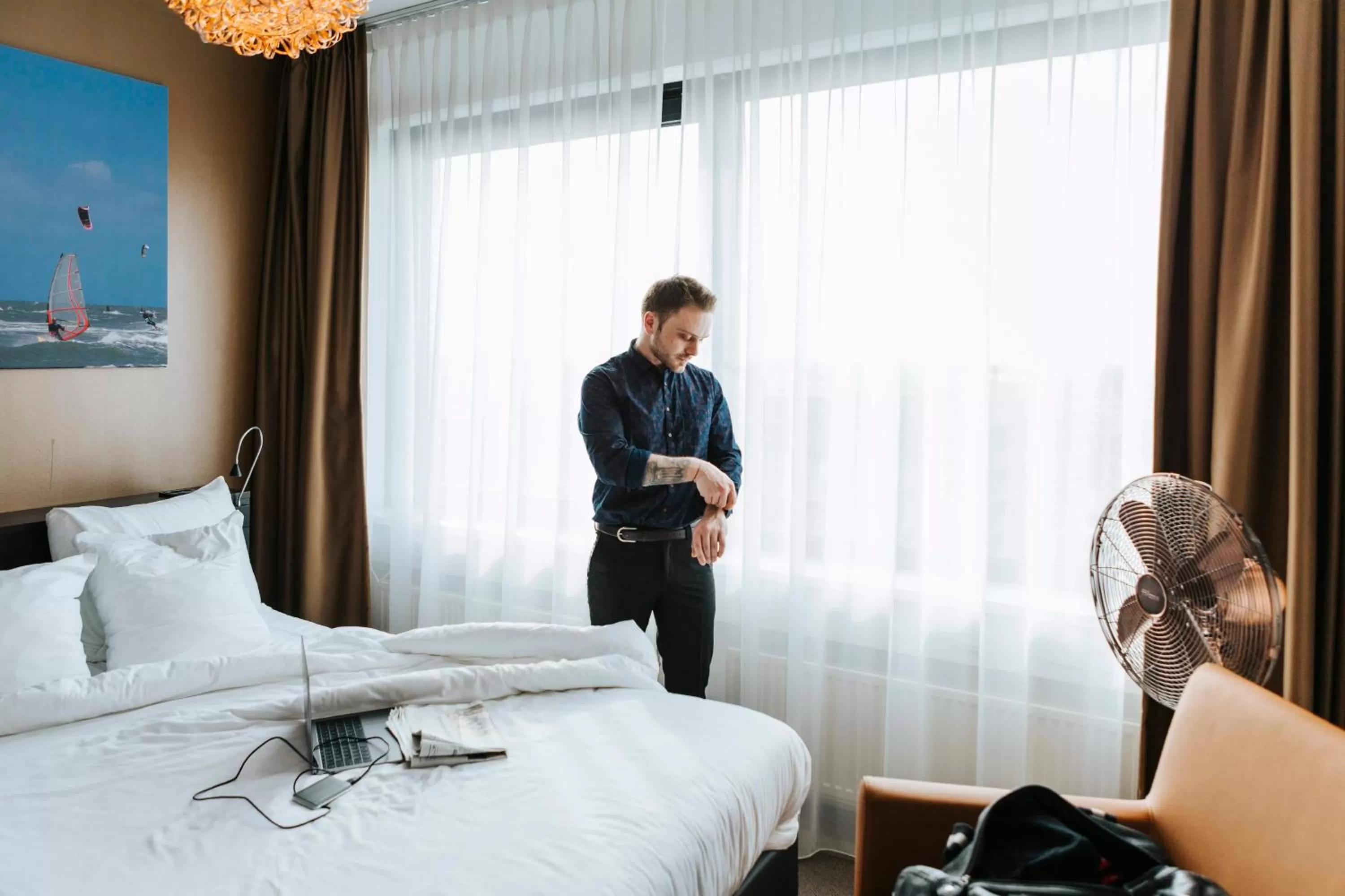 Bed in The Hague Teleport Hotel - Free Parking