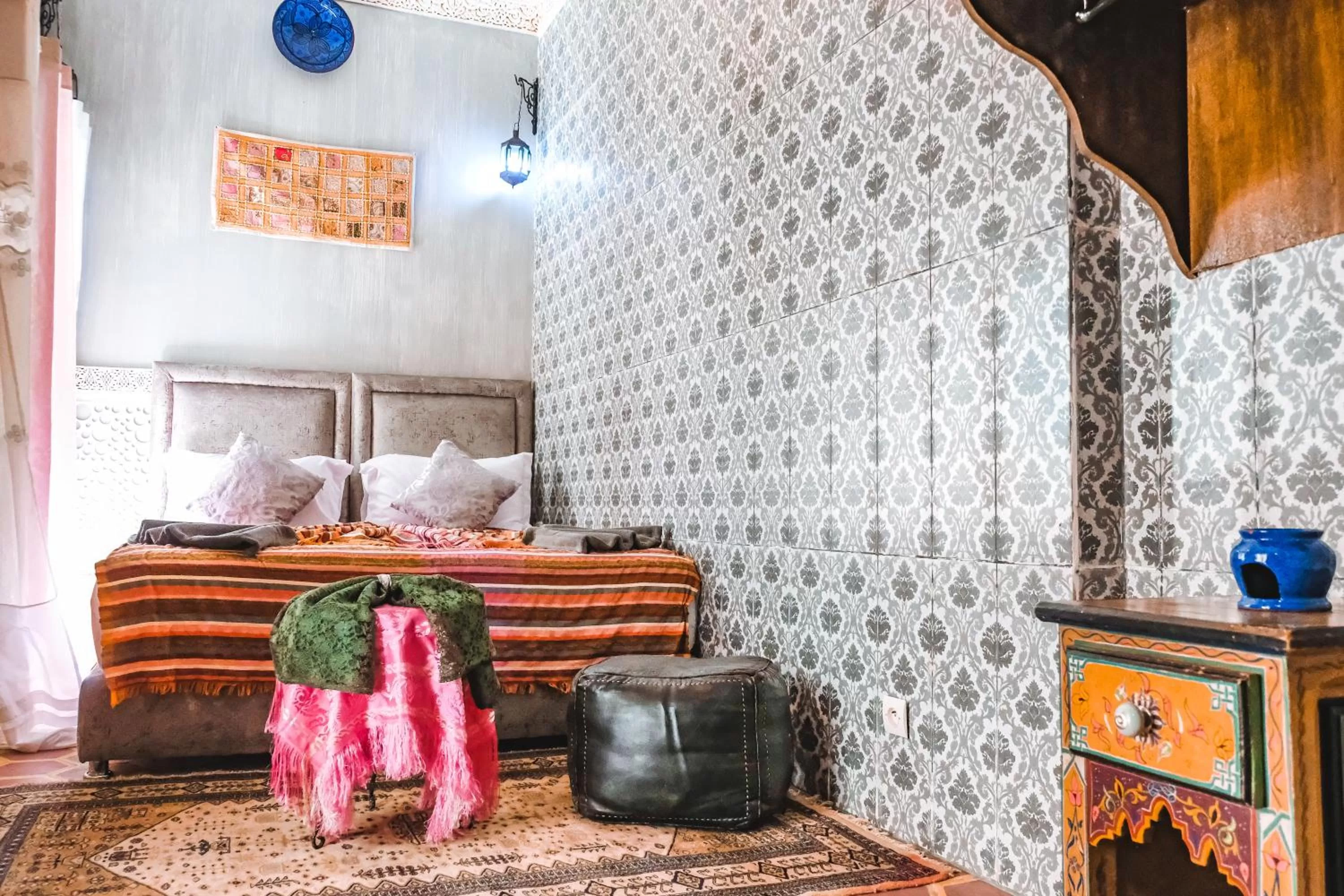 Bed in Héritage Lalla Aicha et SPA