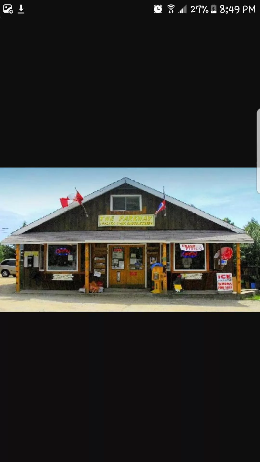 On-site shops in Parkway Cottage Resort and Trading Post