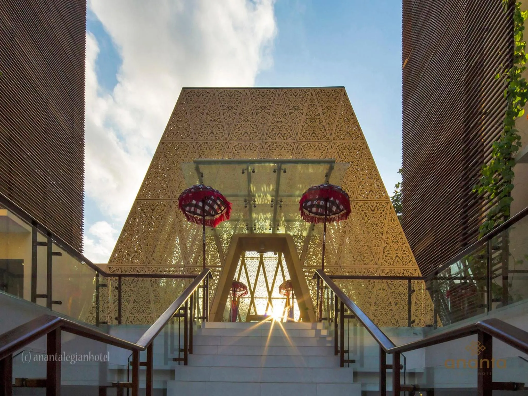 Text overlay in Ananta Legian Hotel