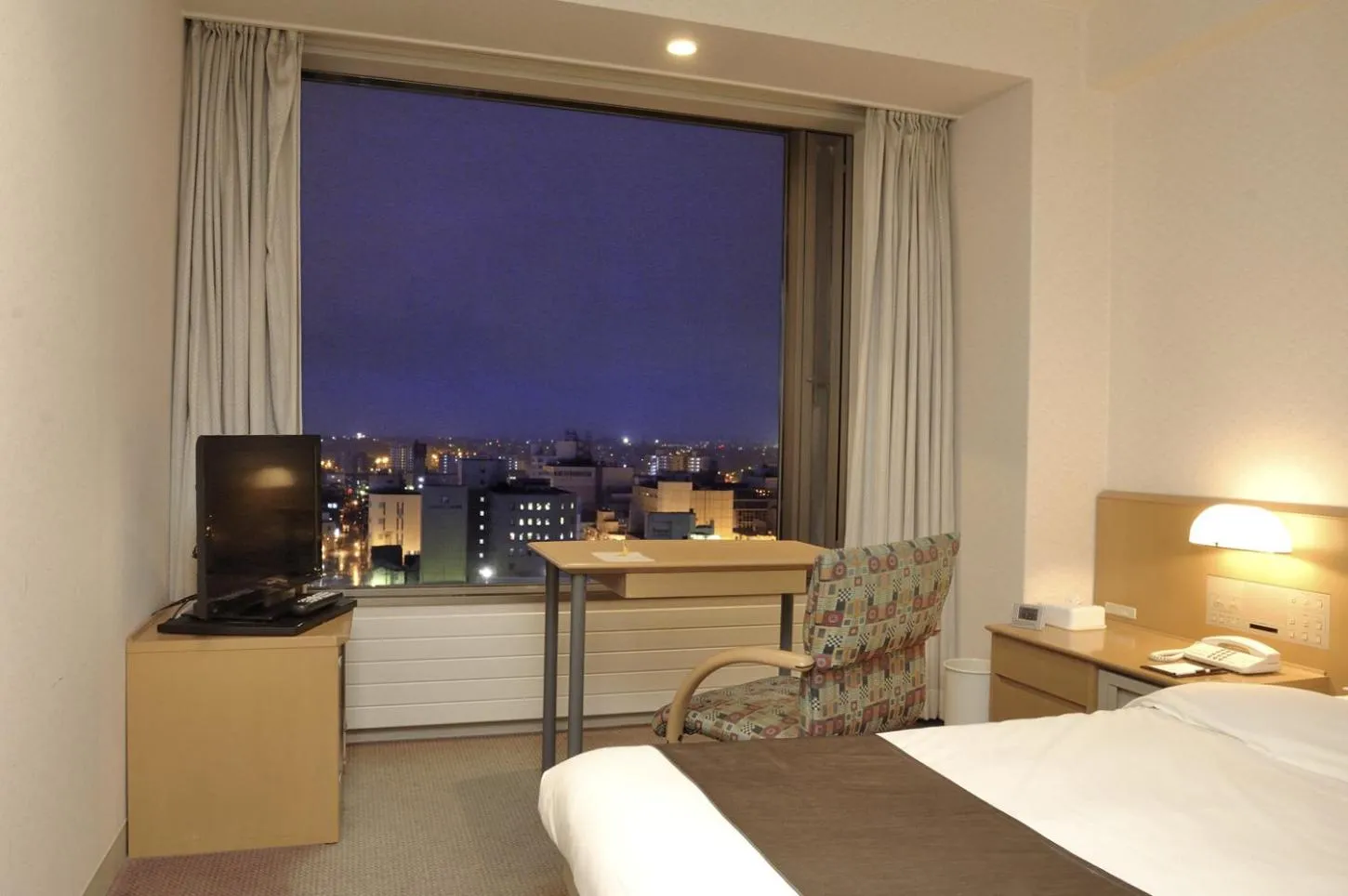 Night, Bed in Kushiro Prince Hotel