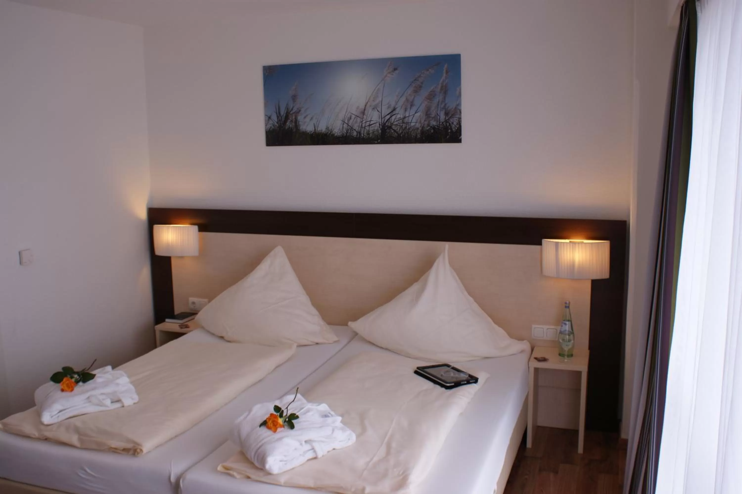 Bed in Hotel im Kornspeicher