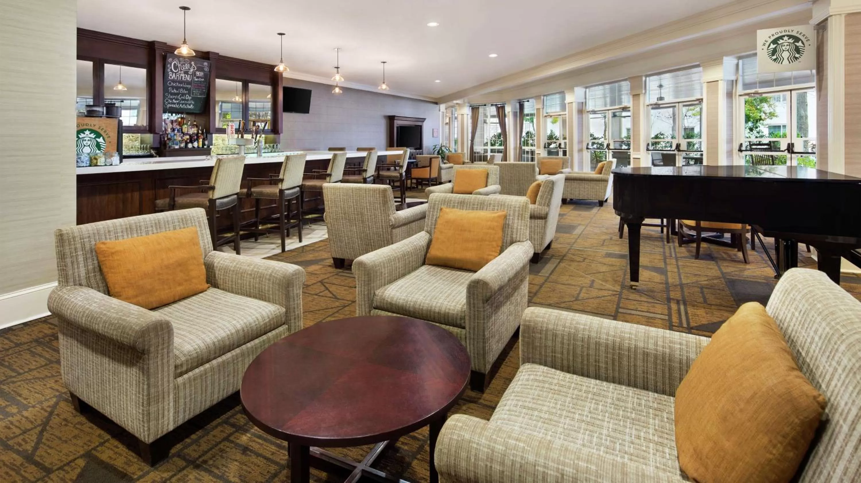 Lobby or reception in DoubleTree by Hilton Raleigh Durham Airport at Research Triangle Park