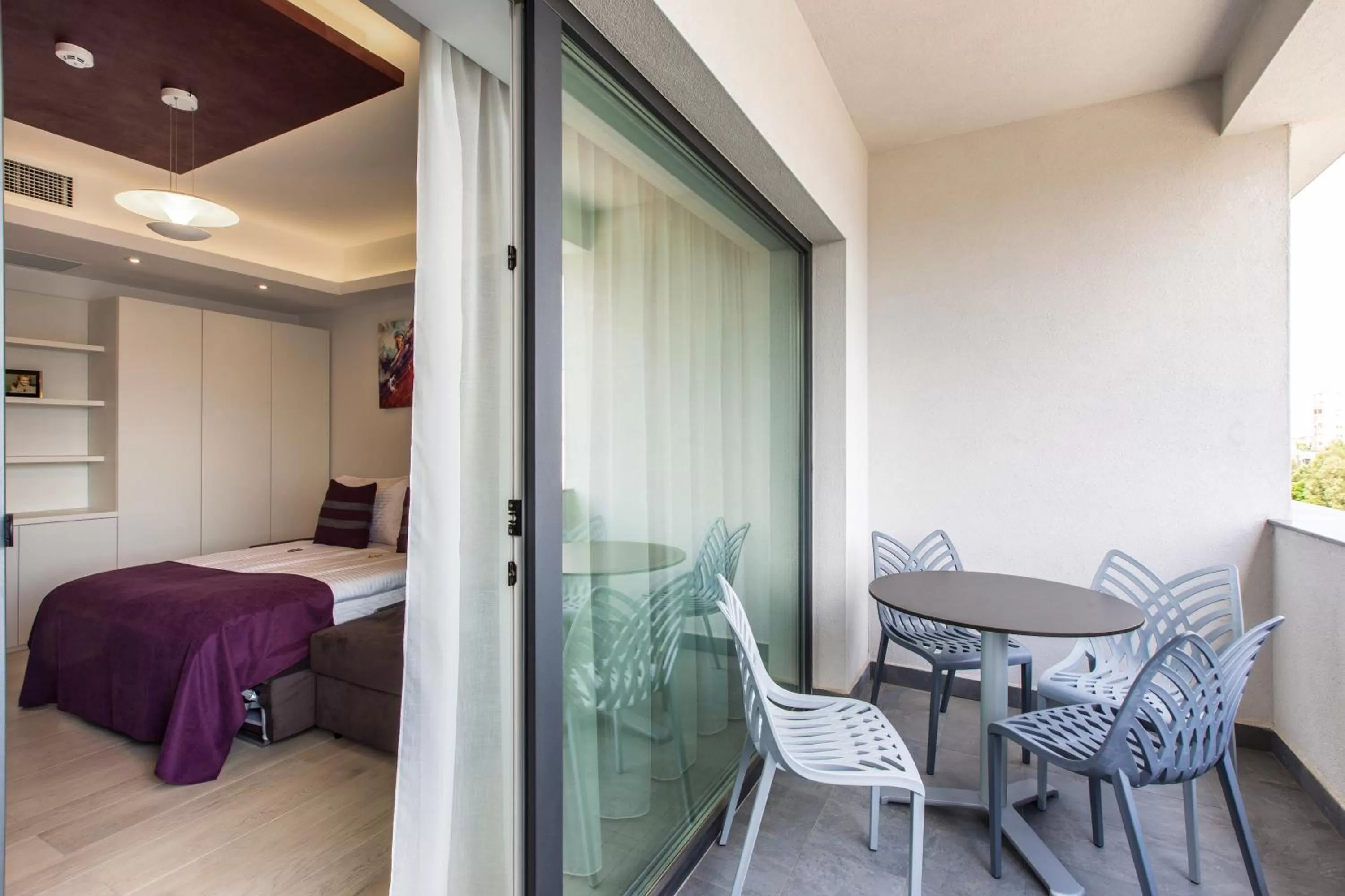 Balcony/Terrace, Bed in Mava Apartamente