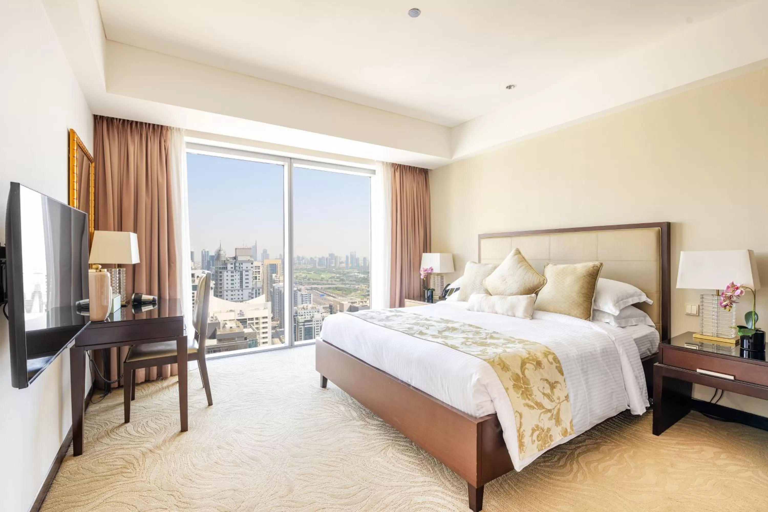 Bedroom, Bed in Emaar Residences Dubai Marina by Qstay - formerly Address Dubai Marina