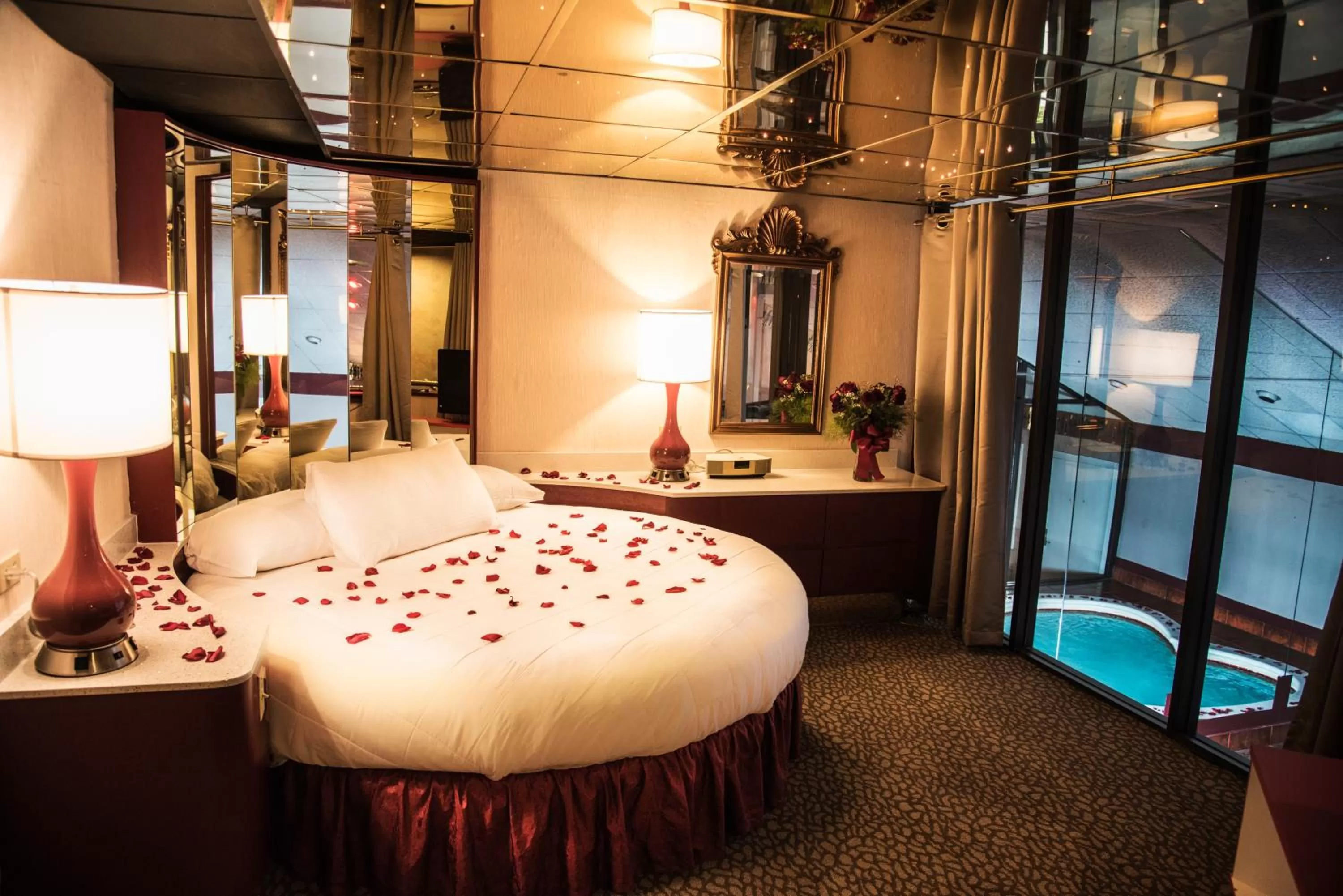 Bed in Pocono Palace Resort