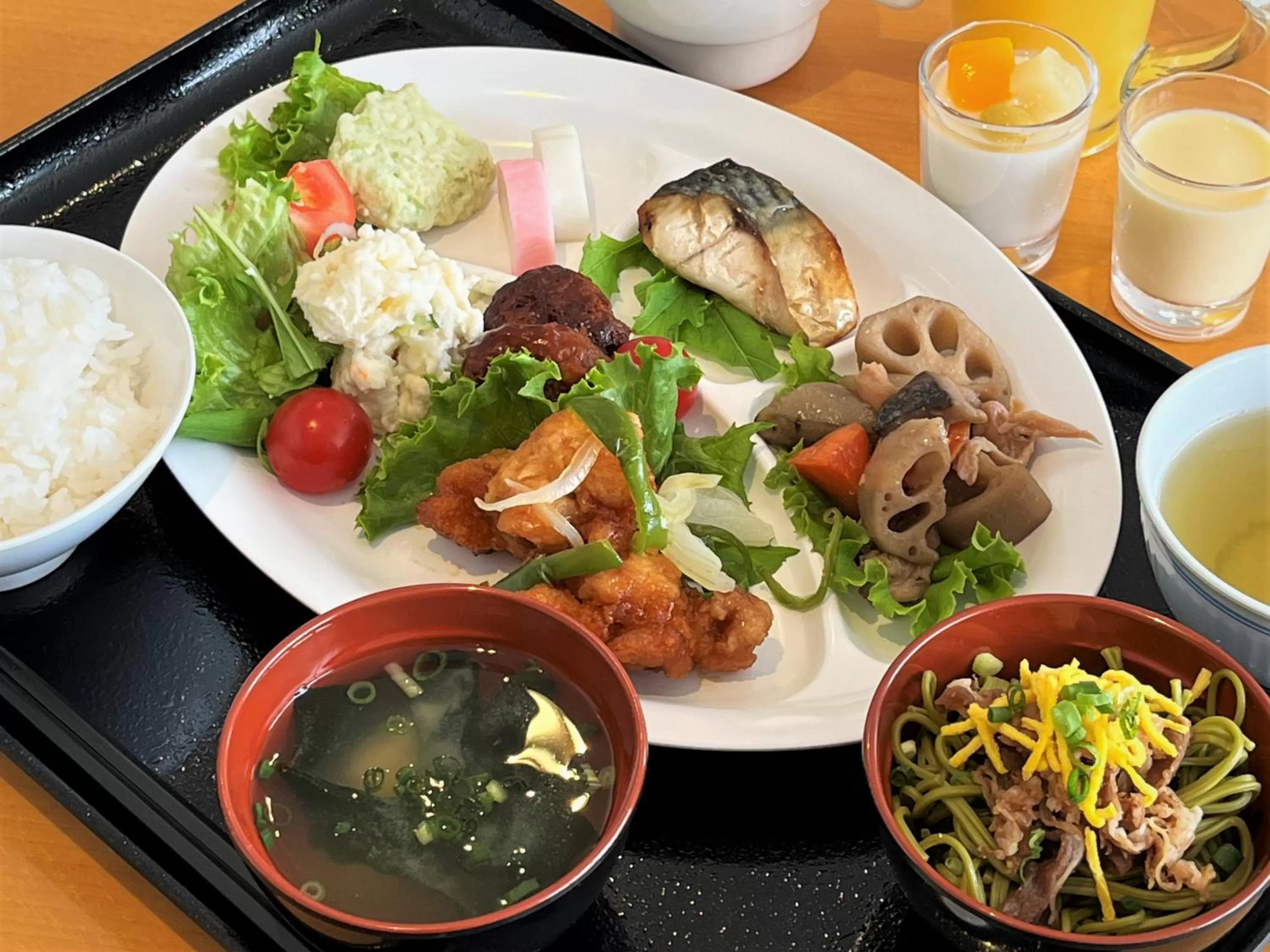 Buffet breakfast in Green Rich Hotel Yamaguchi Yuda Onsen