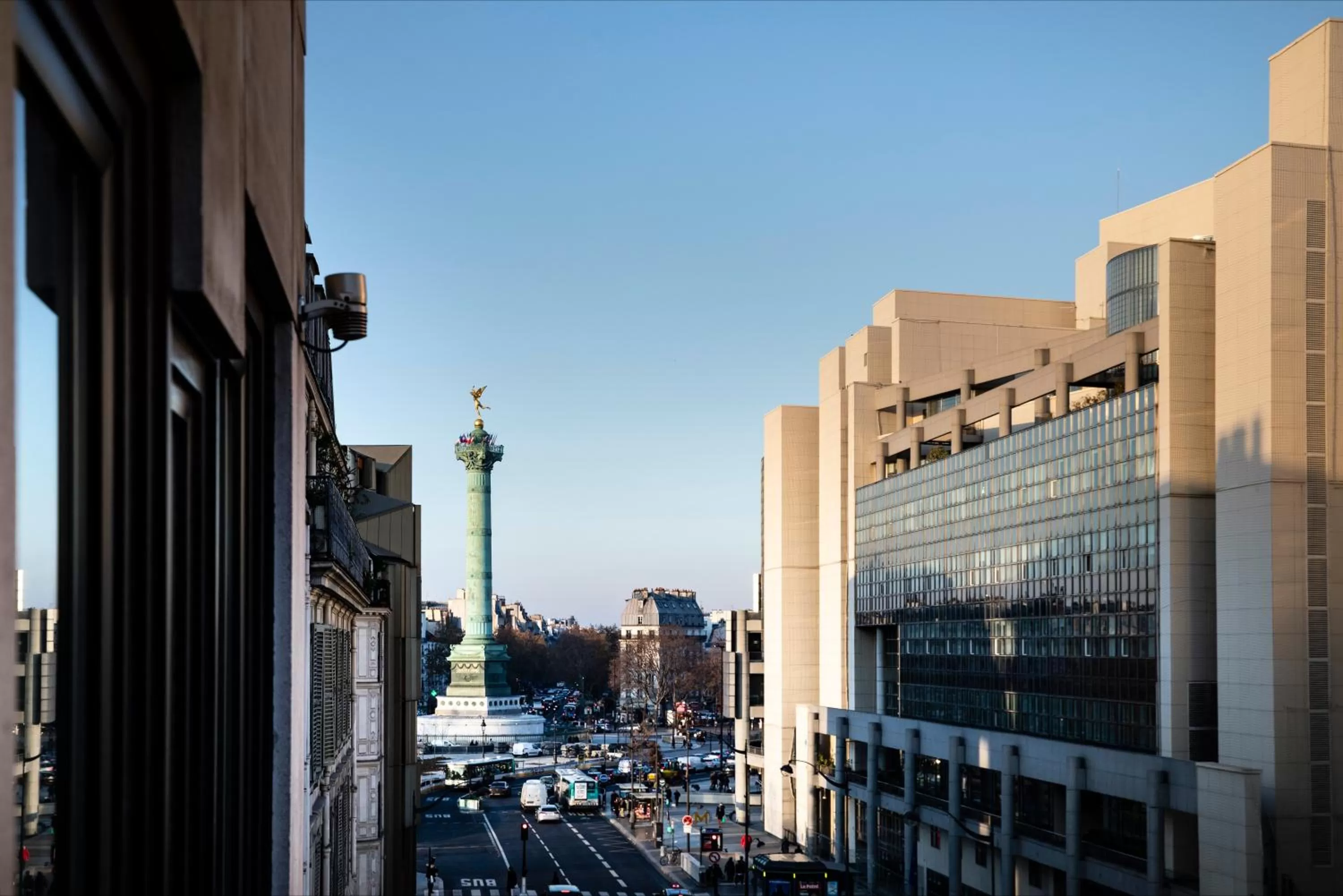 City view in Paris Bastille