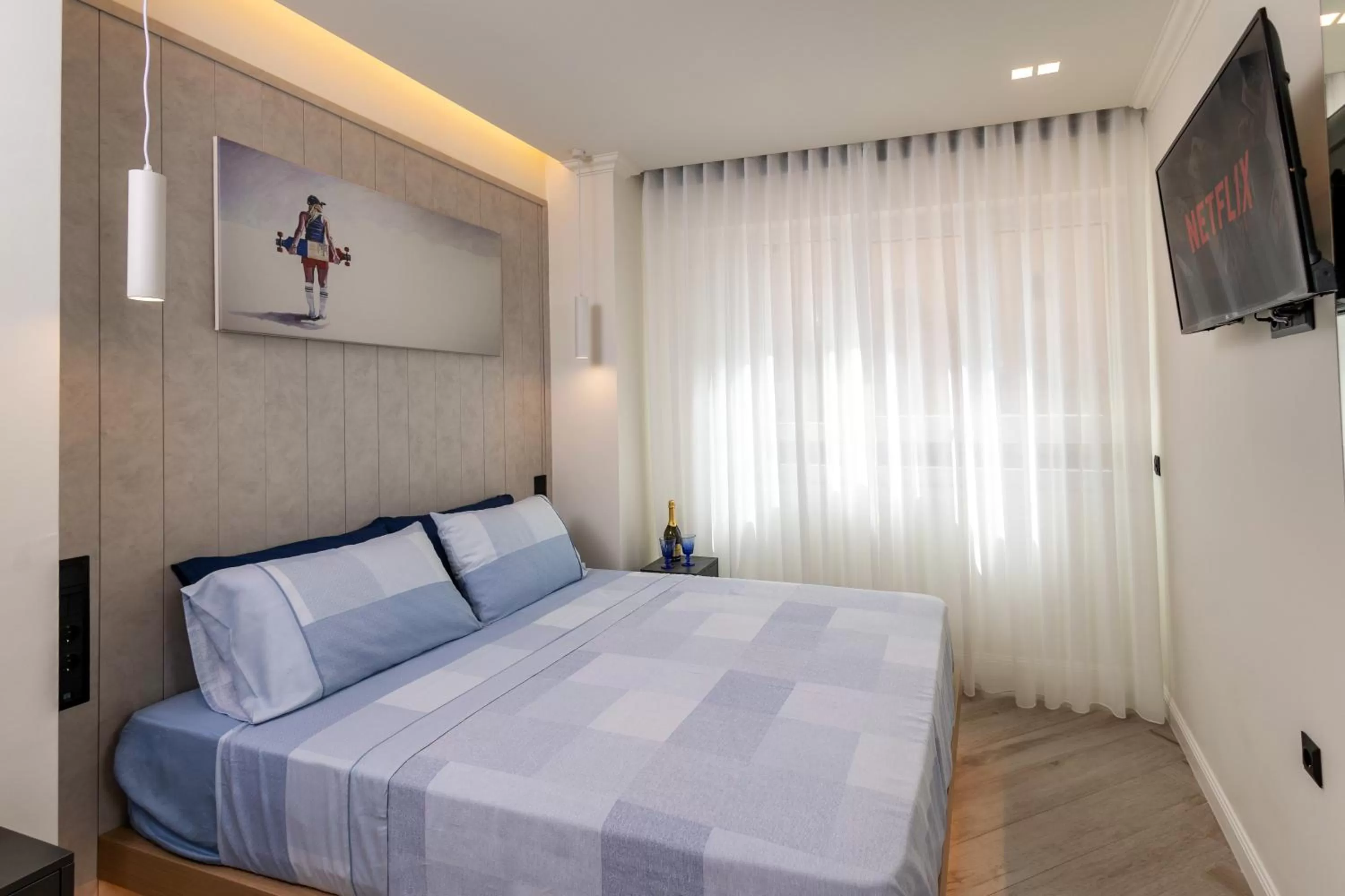 Bedroom, Bed in Triple A @ Trendy Psiri - Art & Nightlife