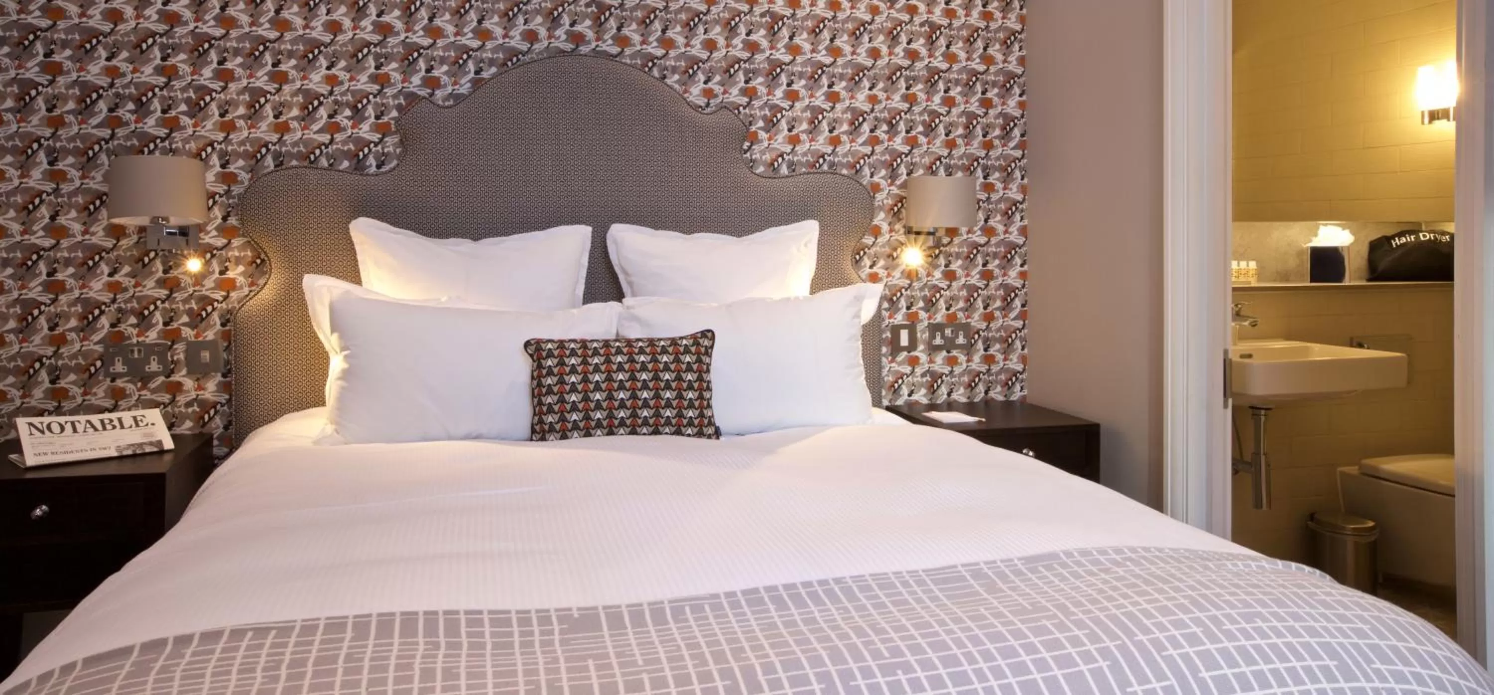 Bed in 54 Queen's Gate Hotel