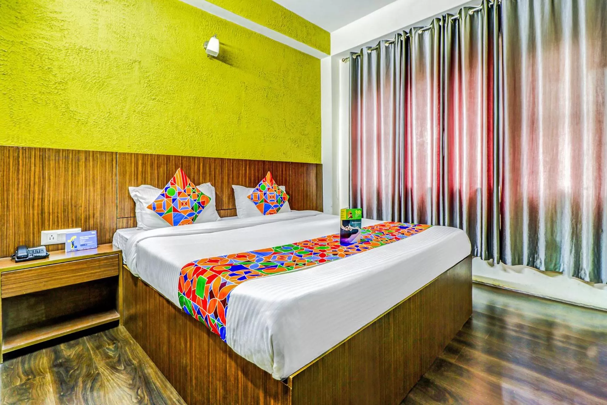 View (from property/room), Bed in FabHotel Oak Ridge Retreat I