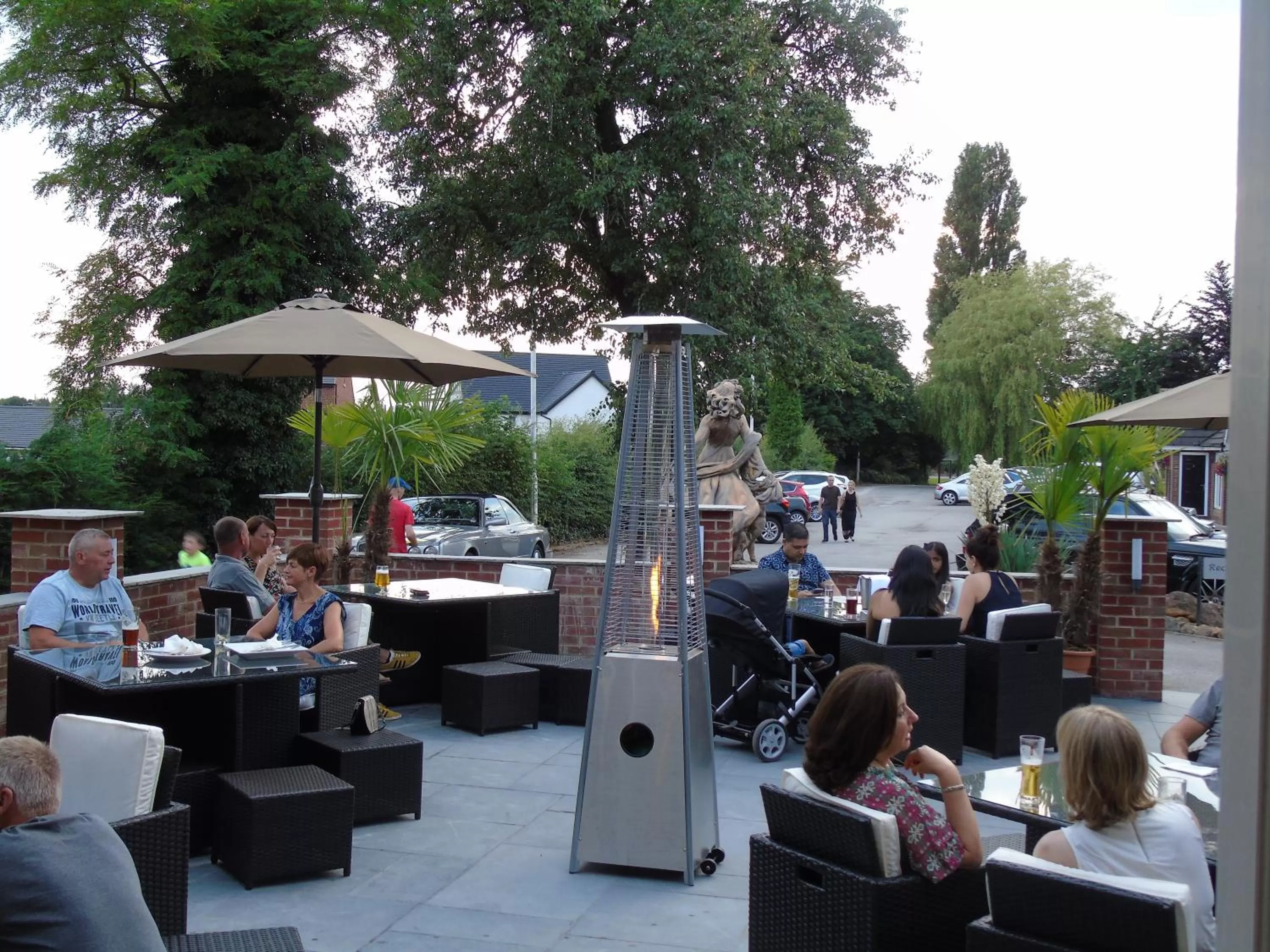 Patio in Littleover Lodge Hotel