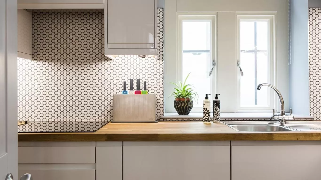 Kitchen/Kitchenette in Hiding Space - St Catherine's Hospital Apartments