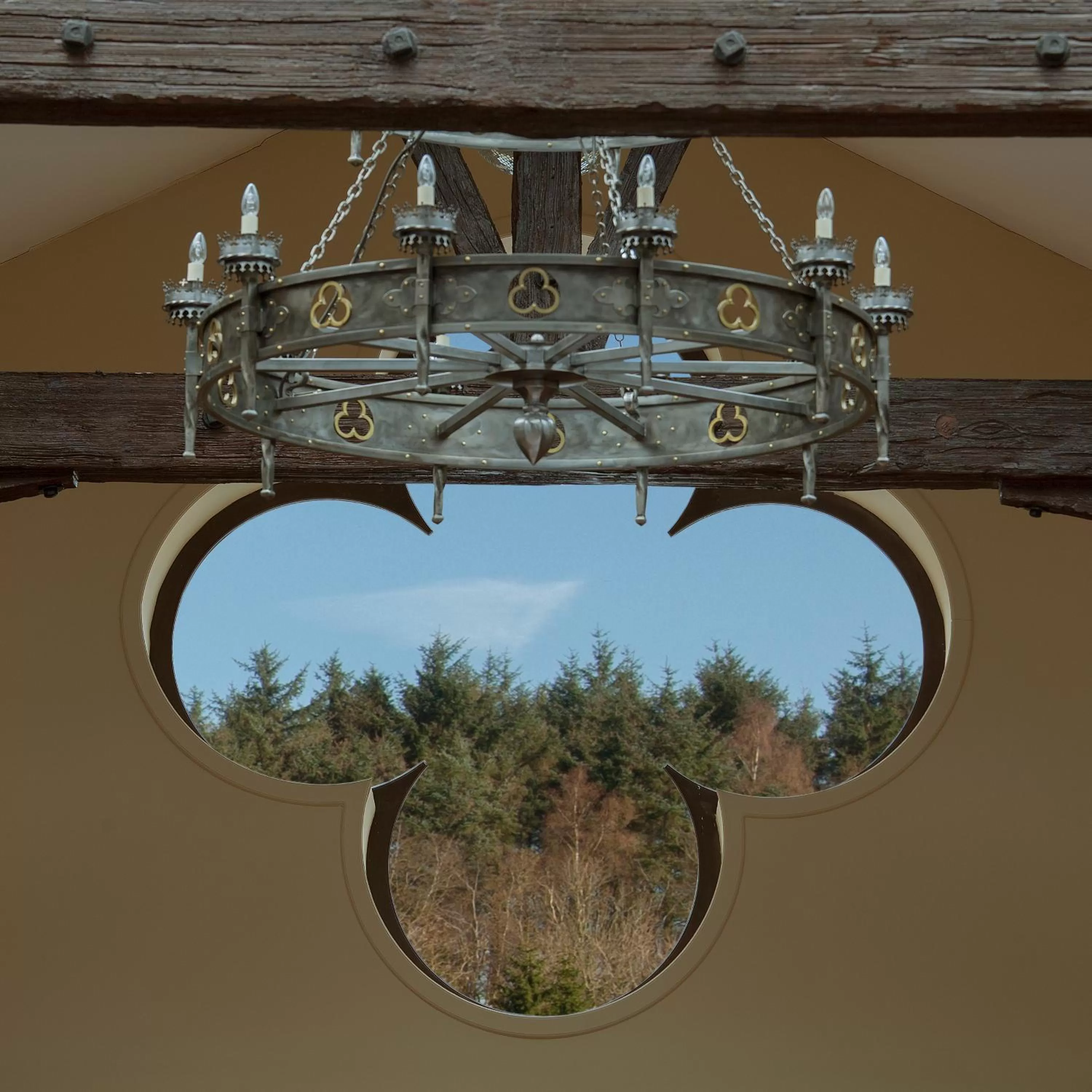 Decorative detail in Crossbasket Castle, Hotel & Restaurant