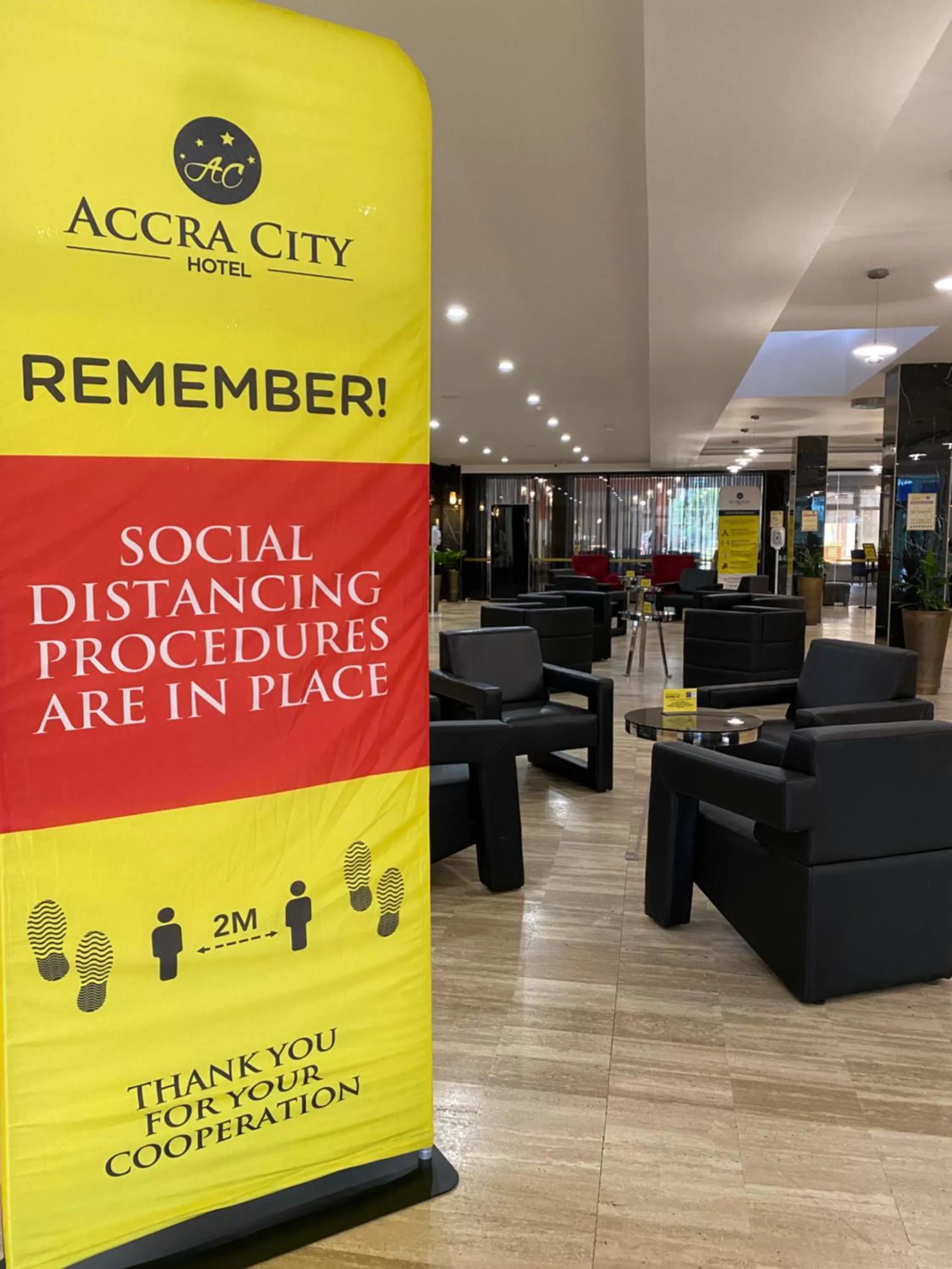Lobby or reception in Accra City Hotel