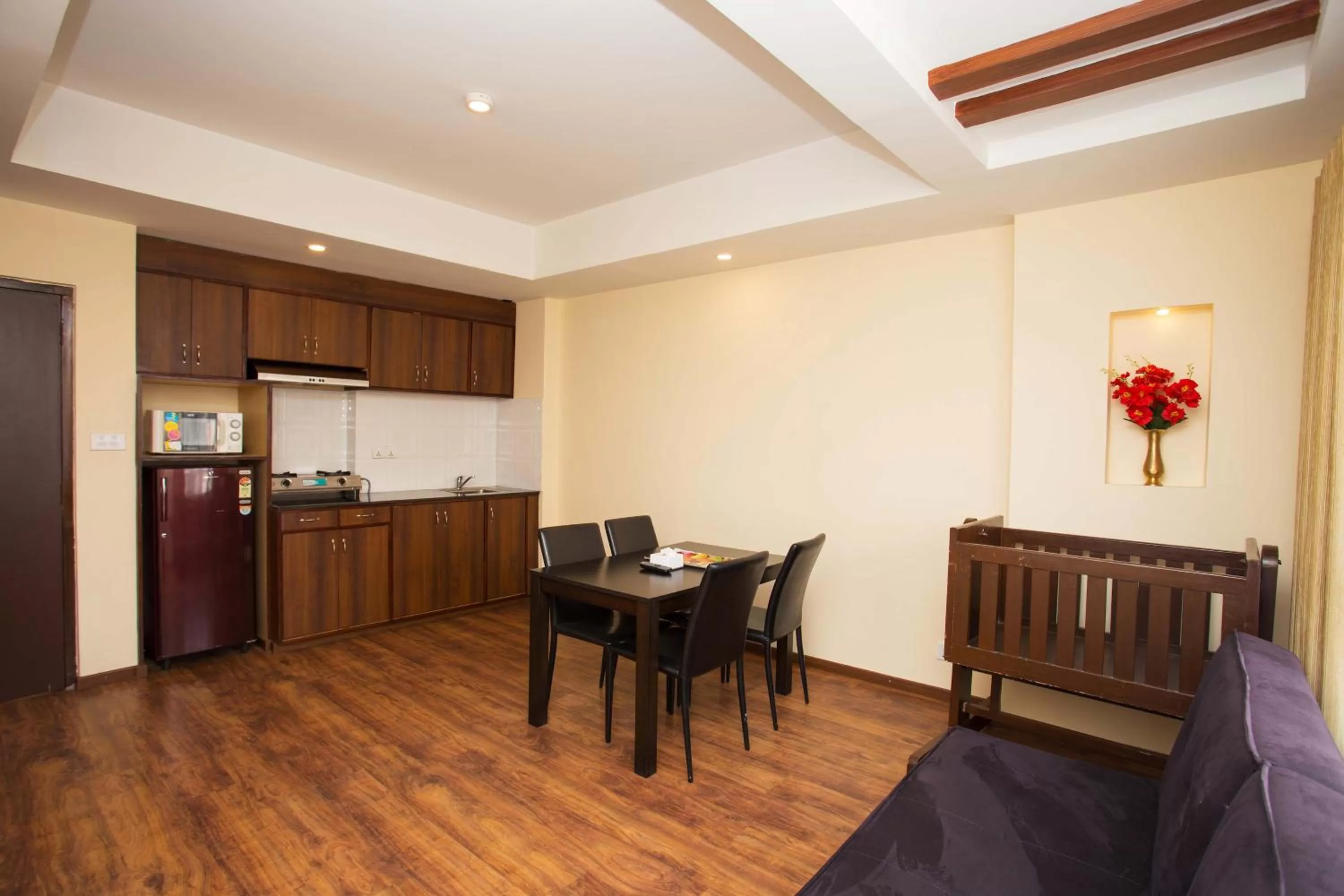 kitchen in Hotel Jay Suites