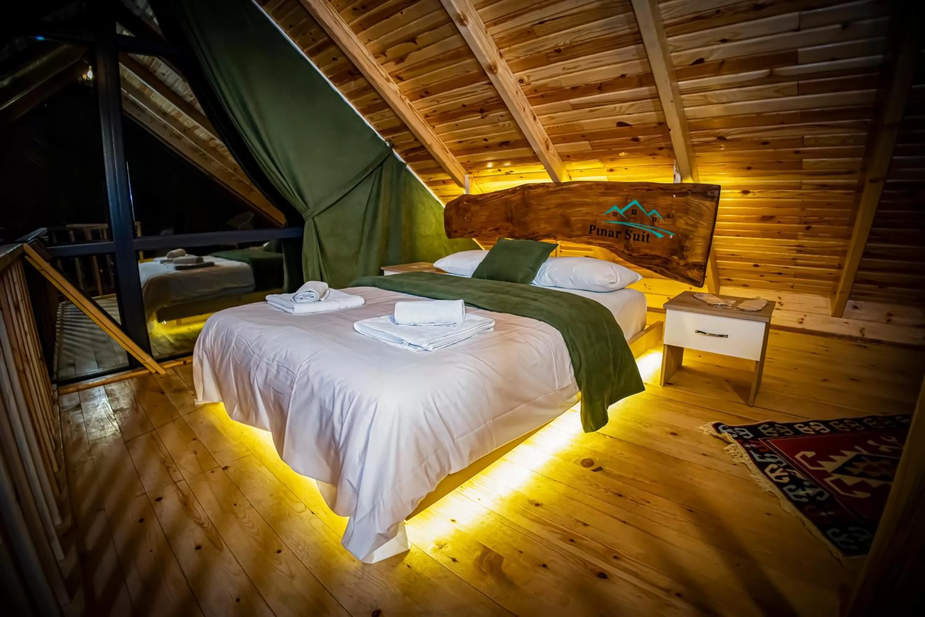 Bed in Pınar Suit Bungalow