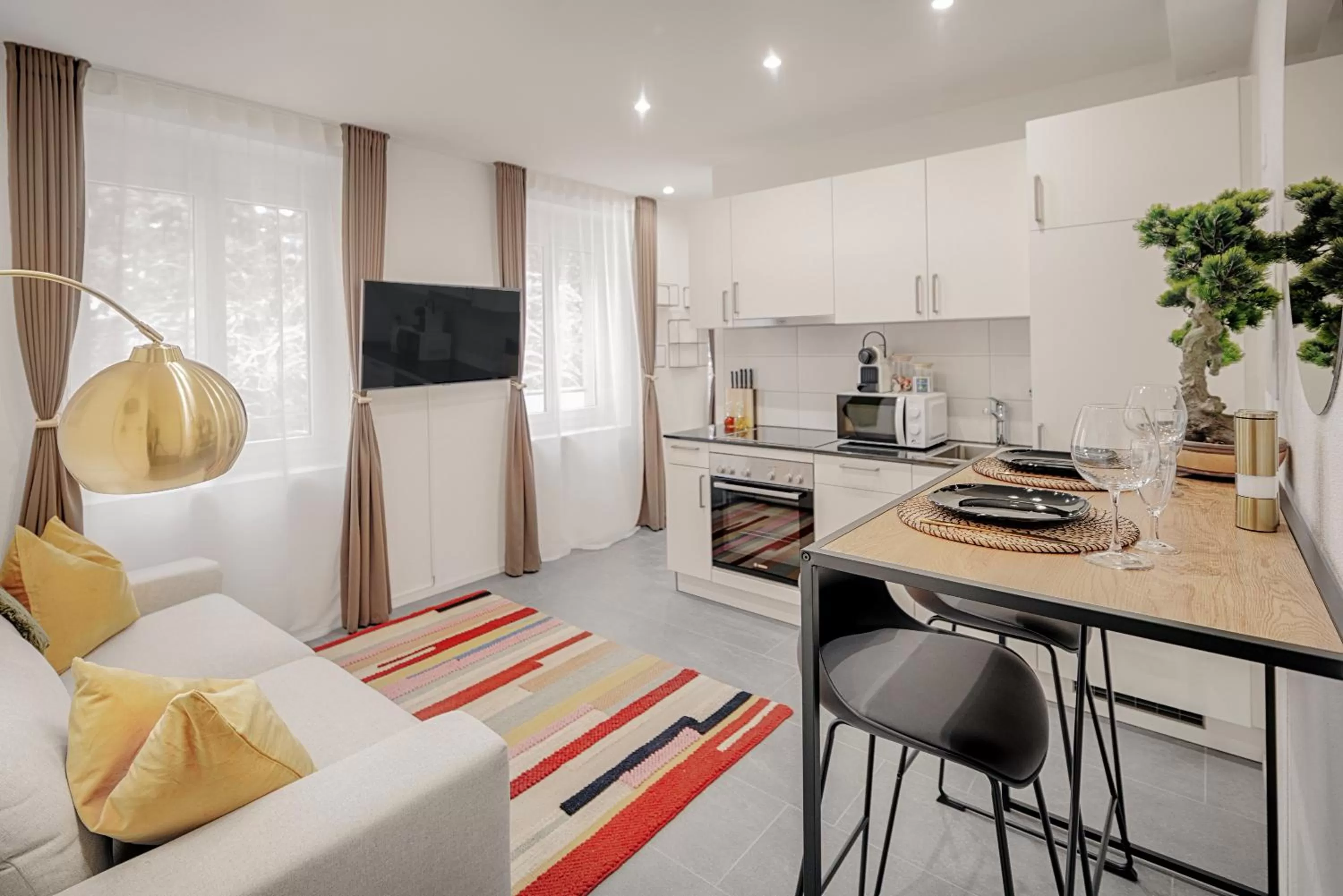 TV and multimedia in VISIMO Apartments St Georgen-Strasse St Gallen - Design City Nature