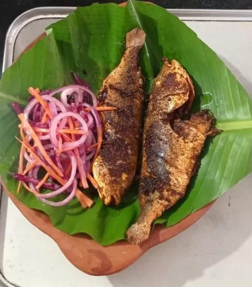 Food in Perch by the sea