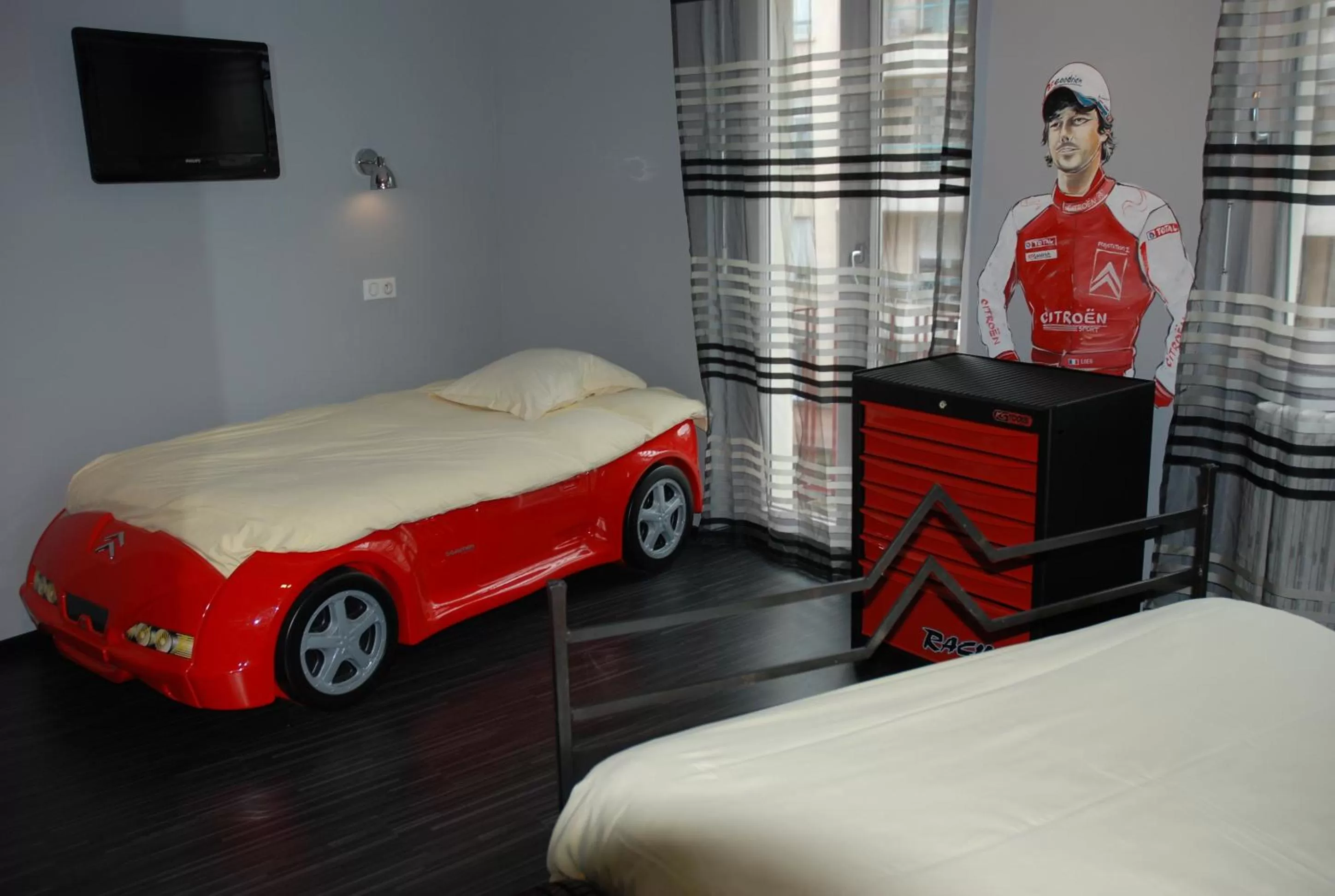 Decorative detail, Bed in Hotel Champ Alsace