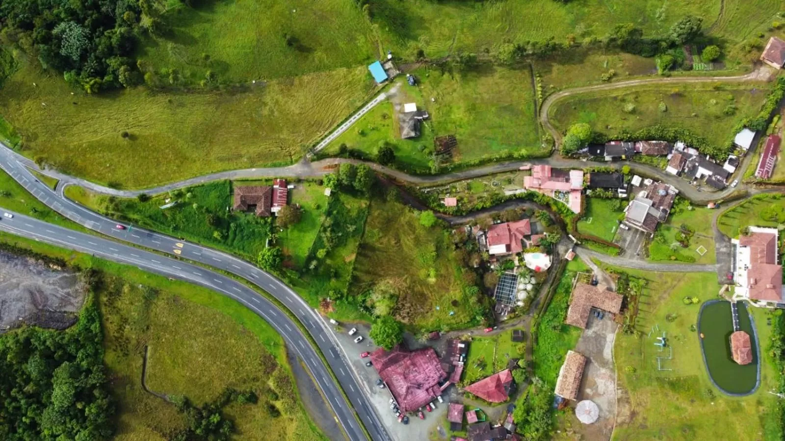 Property building, Bird's-eye View in Finca Campestre La Adelita B&B