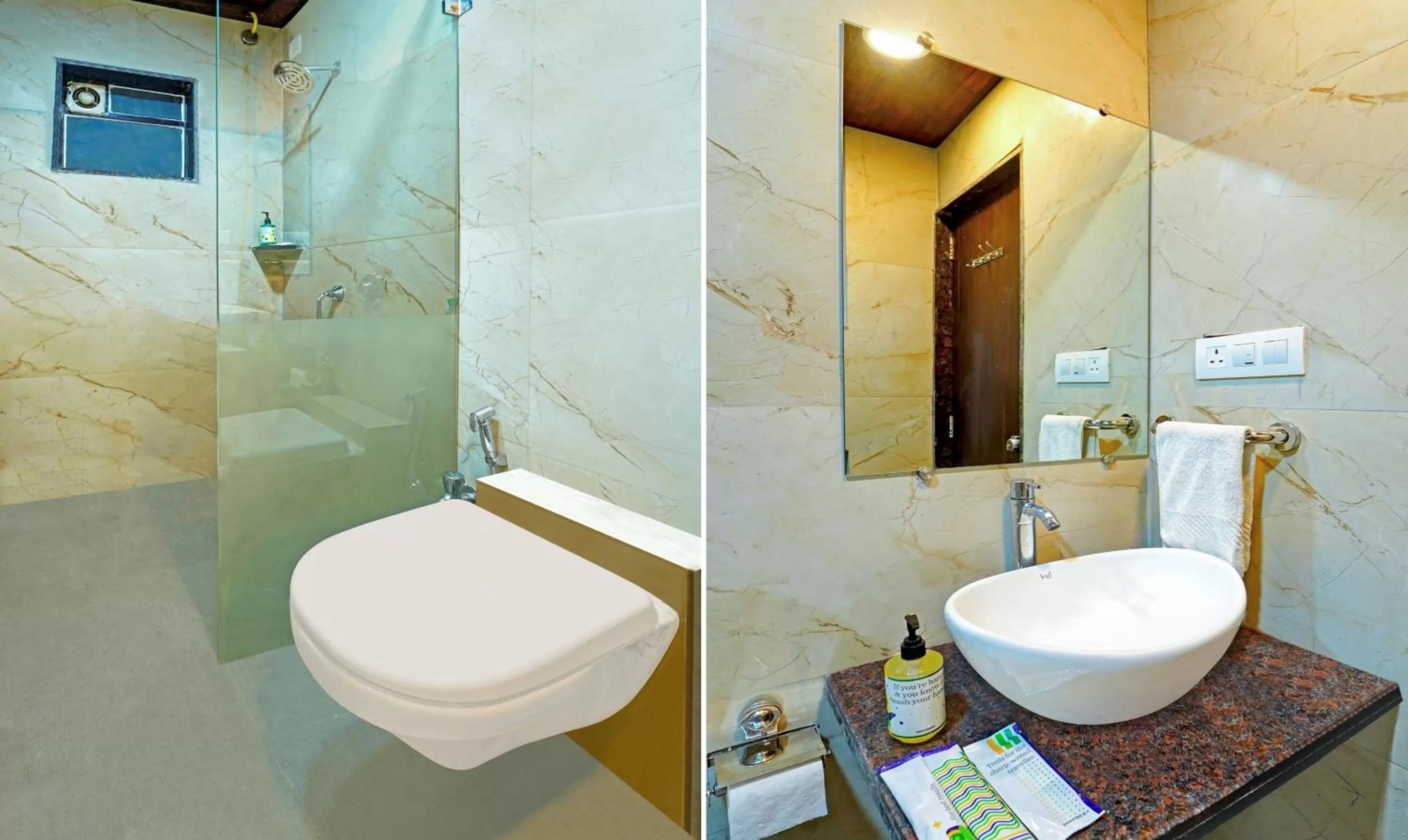 Bathroom in Treebo Vhyomaan Resort With Swimming Pool