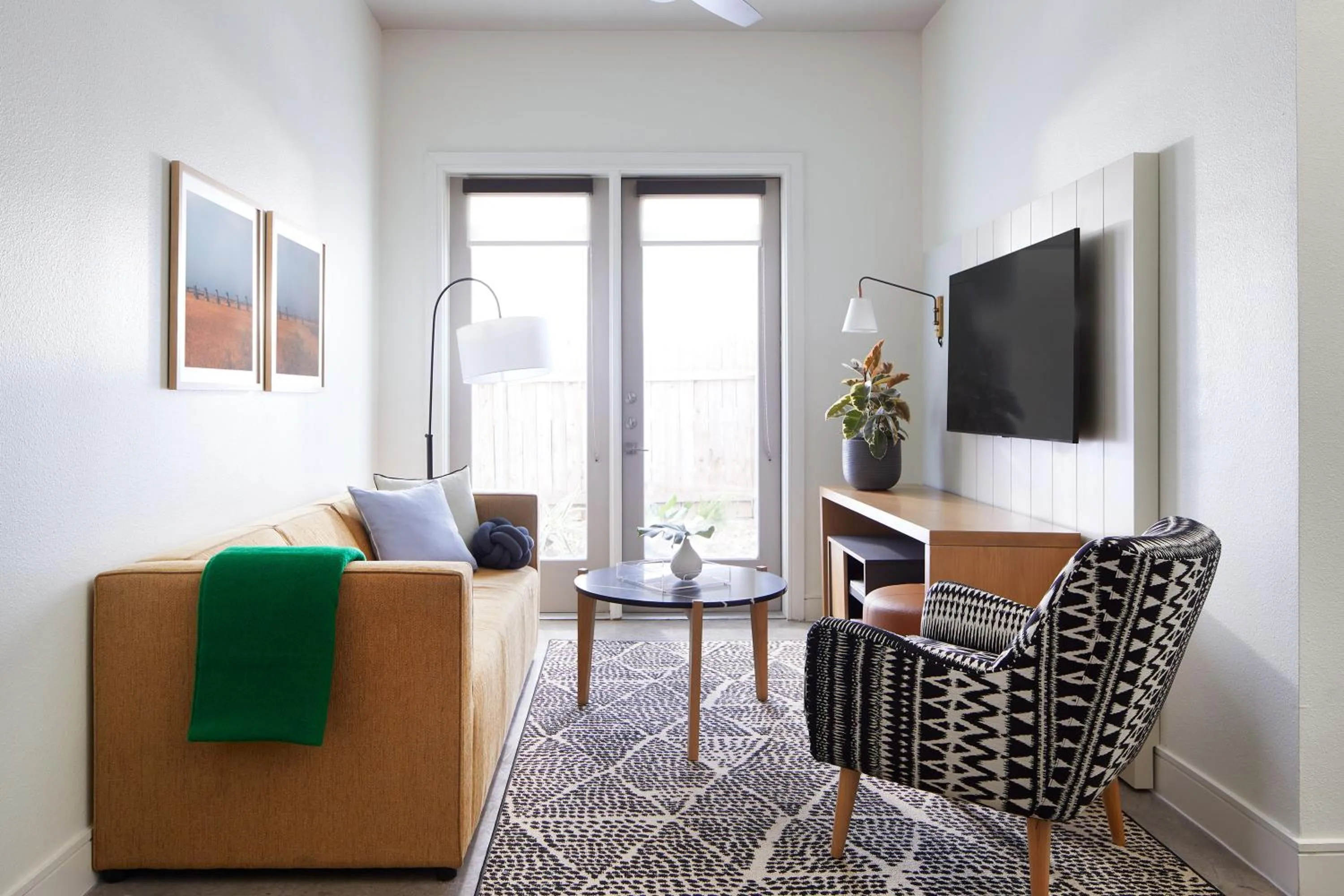 Living room in Sentral East Austin at 1614 E Sixth