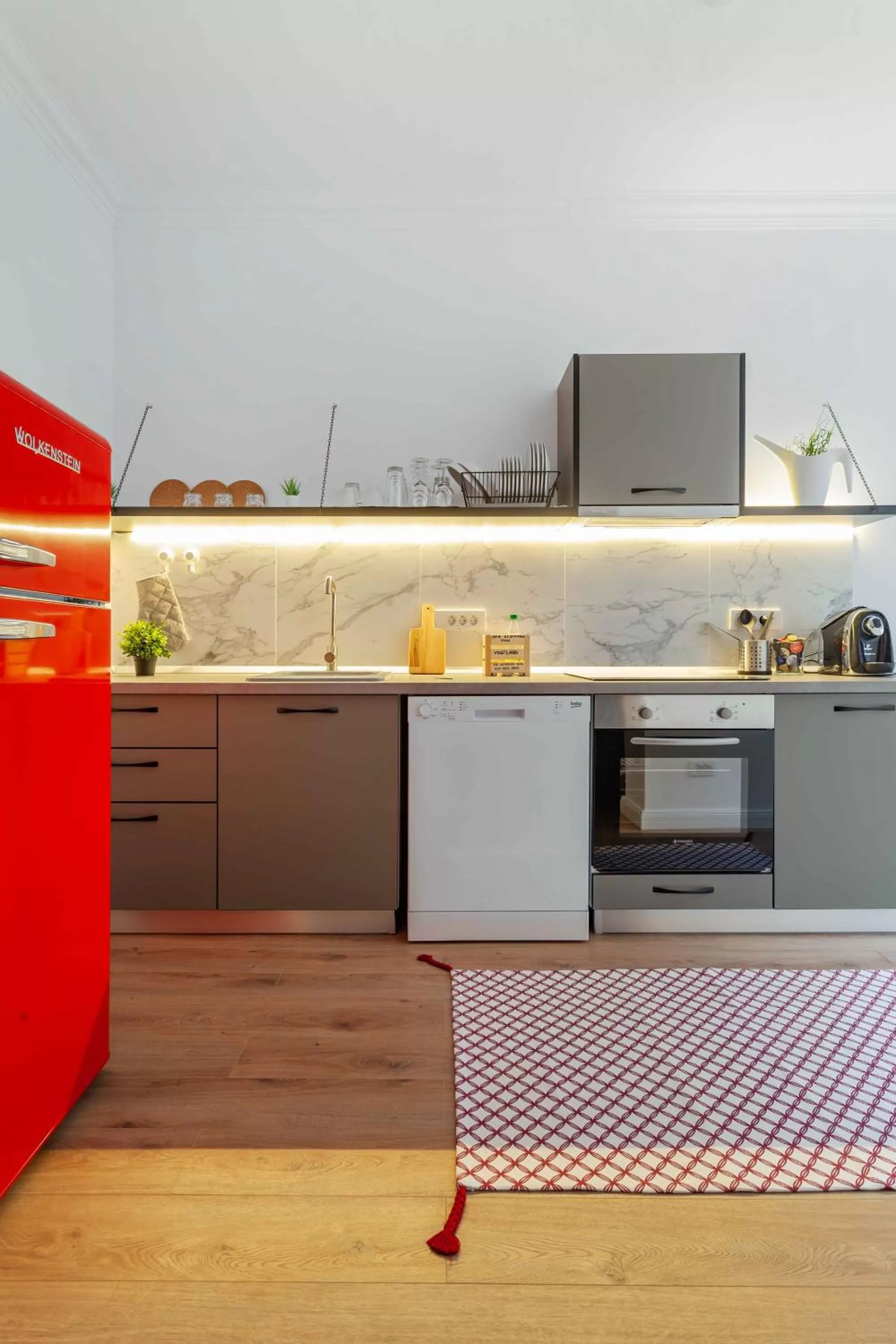 Kitchen or kitchenette in Martin Boutique Hotel