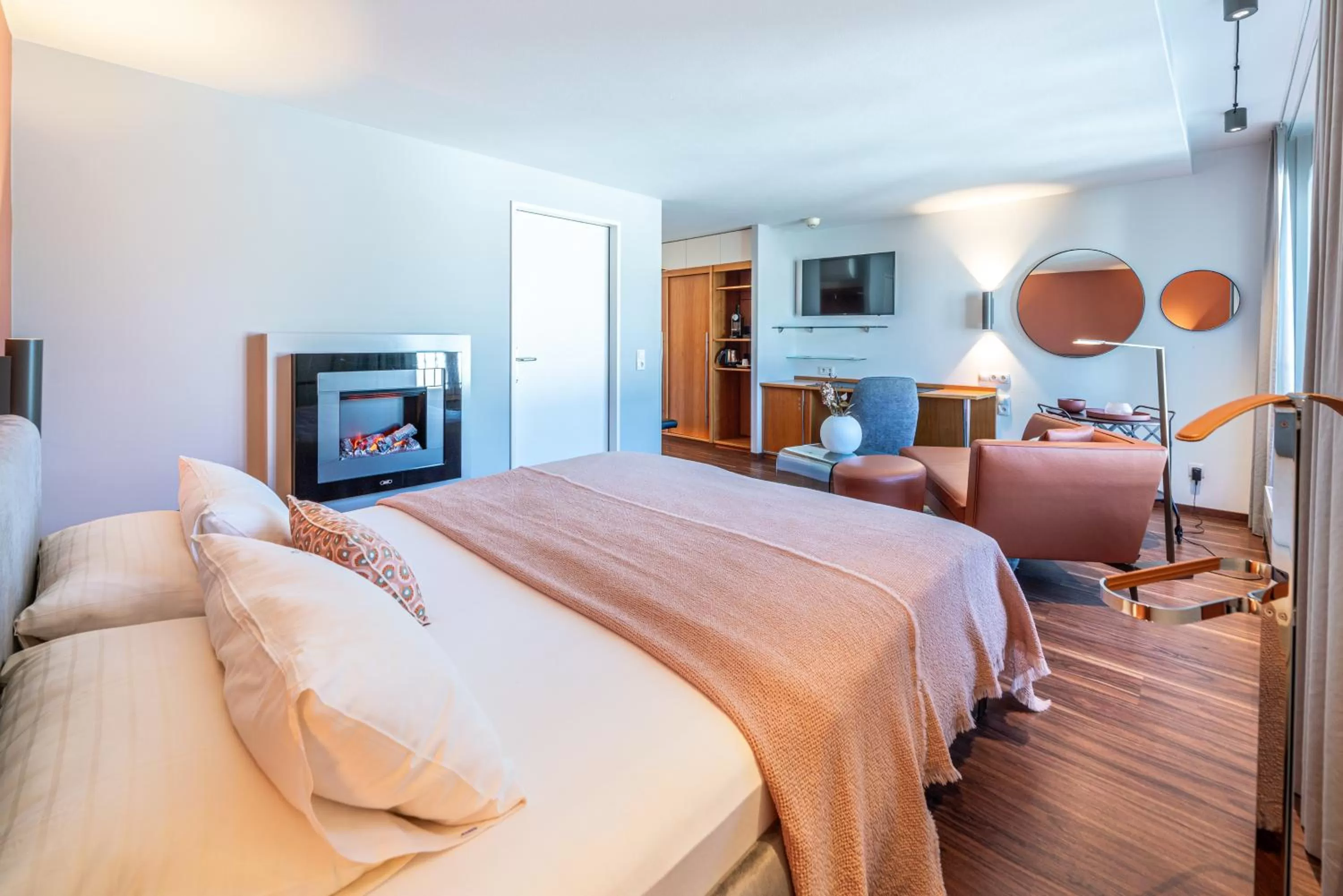 Photo of the whole room, Bed in hirschen dornbirn - das boutiquestyle hotel - skyrelax & wellness im rooftop