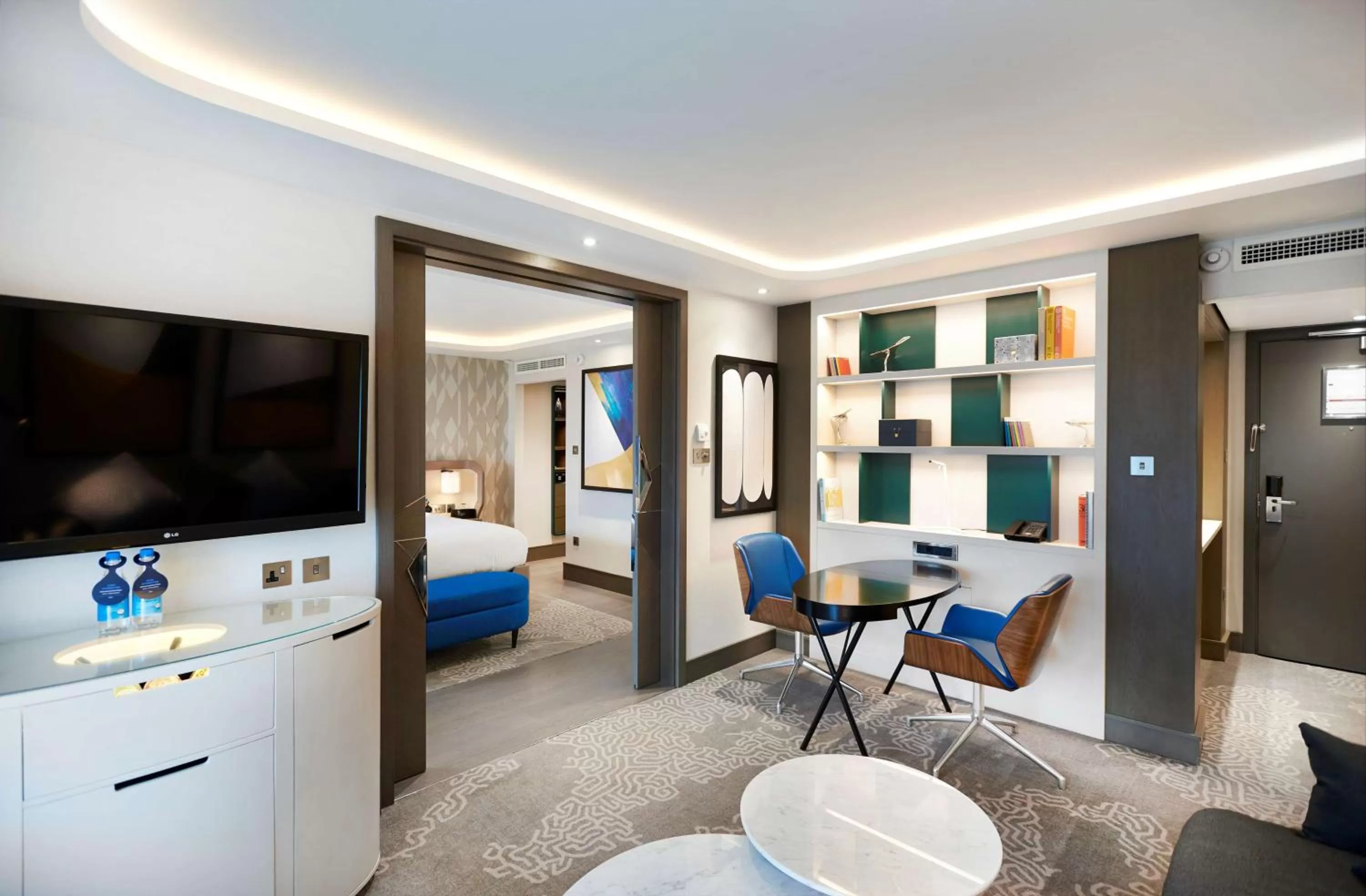 Bed in Hilton London Heathrow Airport