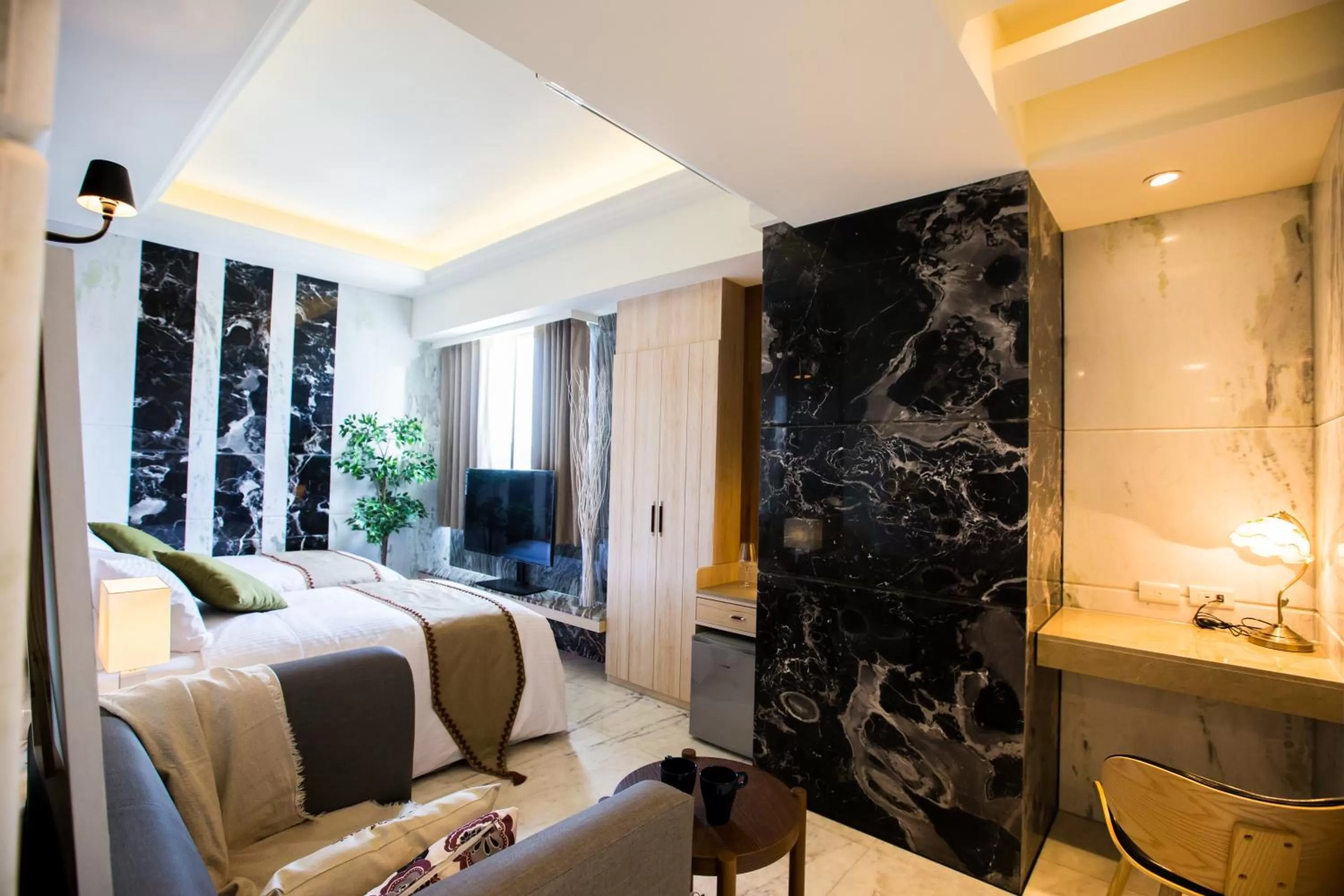 Bed in Hotel Maple Taiwan Boulevard