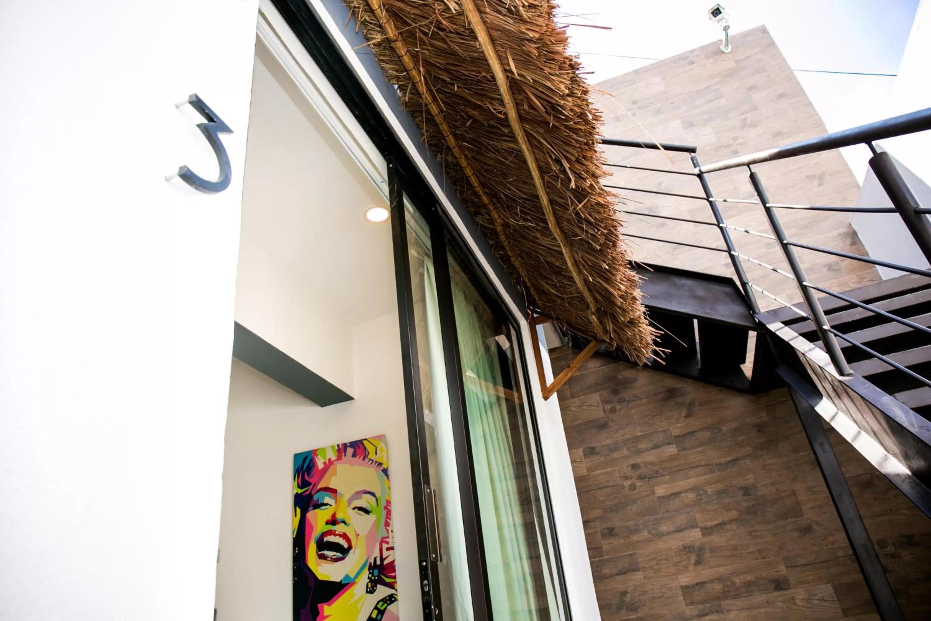 Balcony/Terrace in Maui hostel playa del carmen