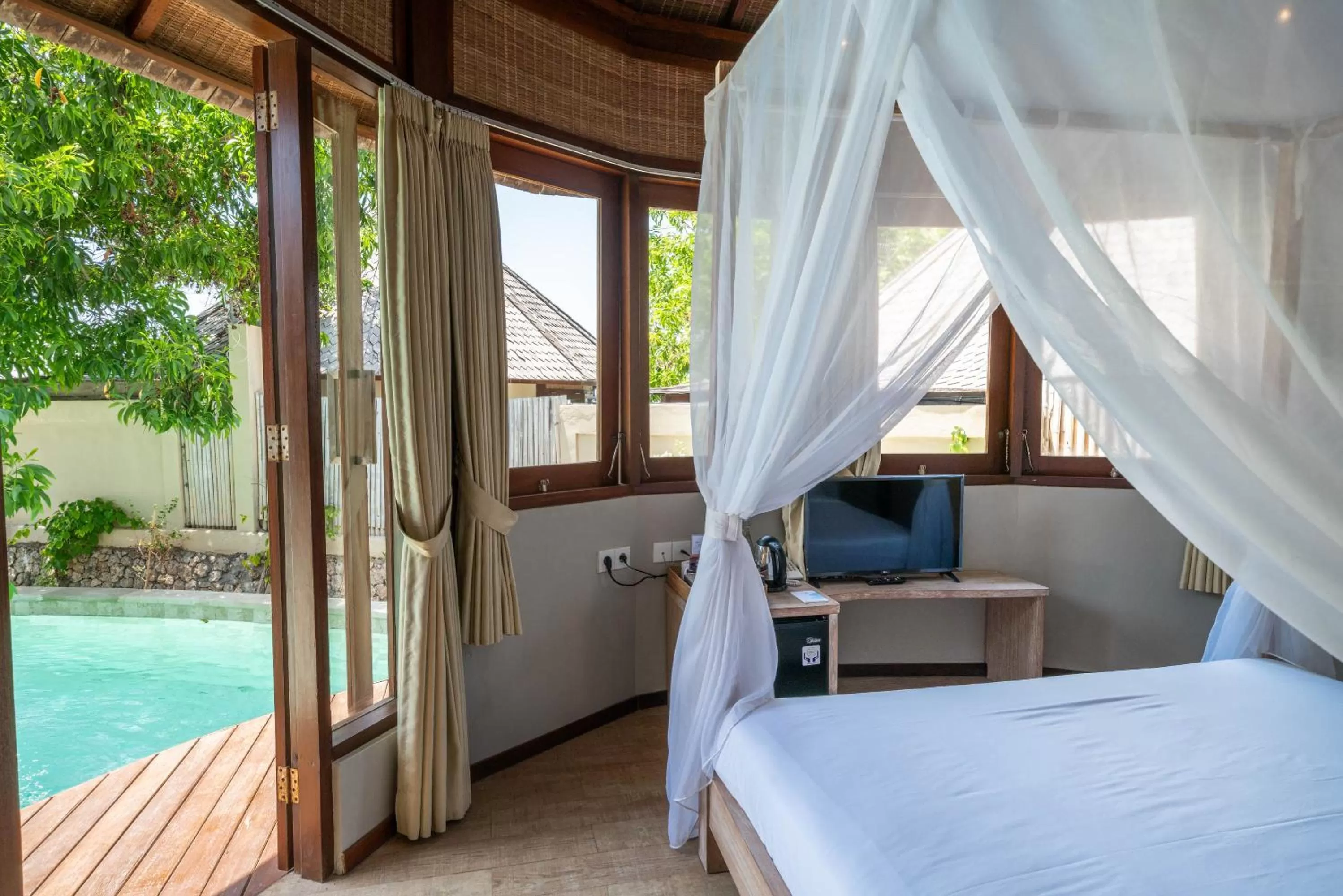 Bed in Blue Lagoon Avia Villas