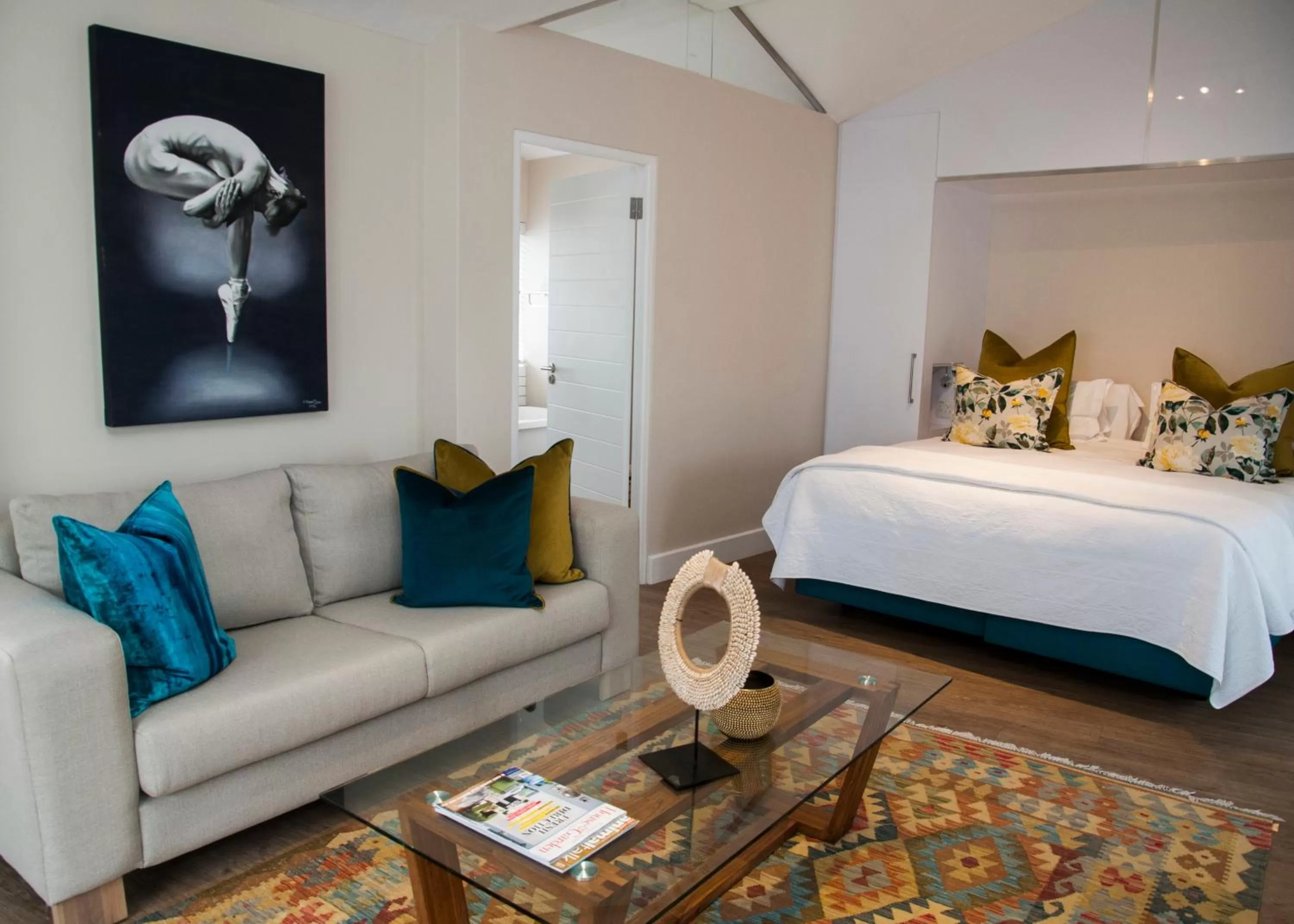 Seating area, Bed in Turbine Hotel & Spa