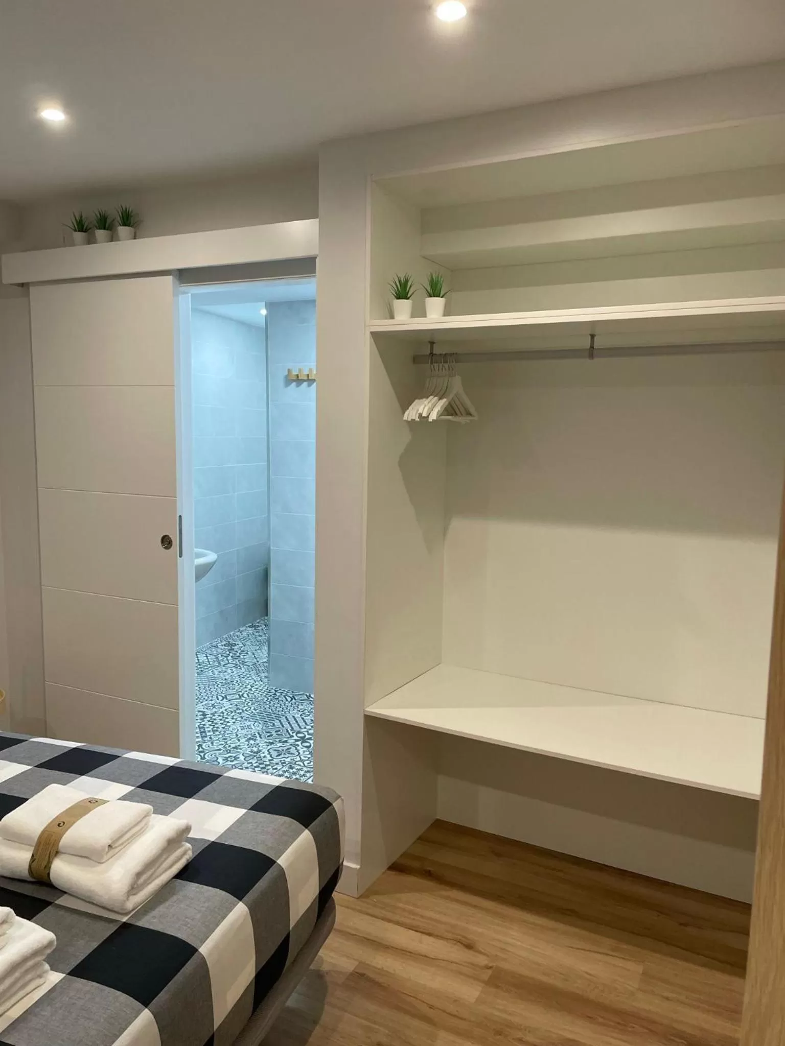 Bed in Hotel Bienvenidos Rooms Xàtiva