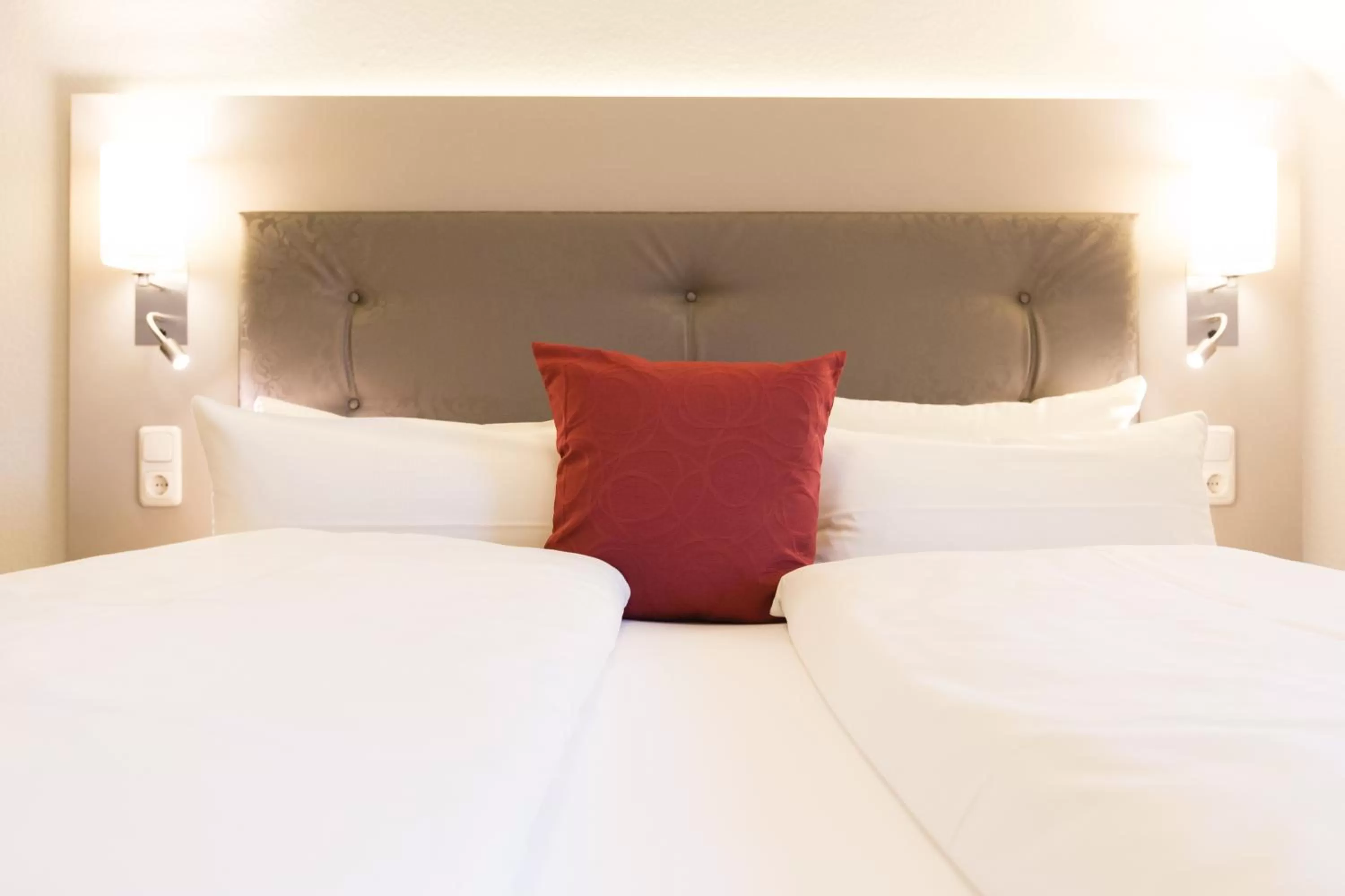 Decorative detail, Bed in Hermes Hotel Oldenburg