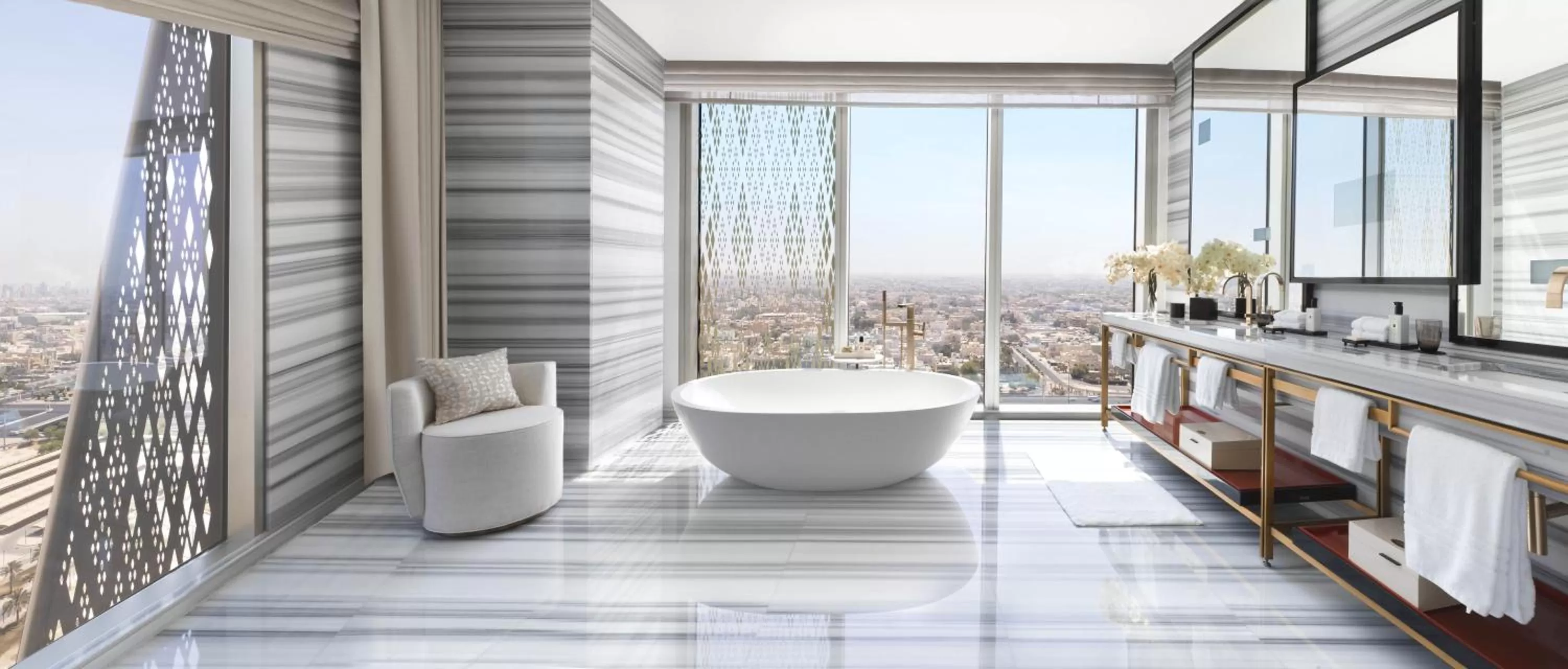 Bathroom in Four Seasons Hotel Kuwait at Burj Alshaya