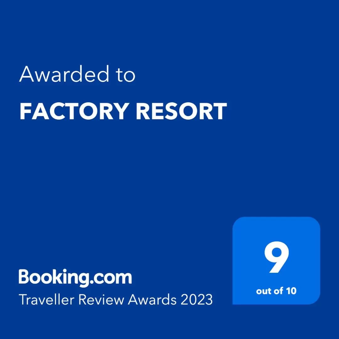 Logo/Certificate/Sign in FACTORY RESORT wellness & spa