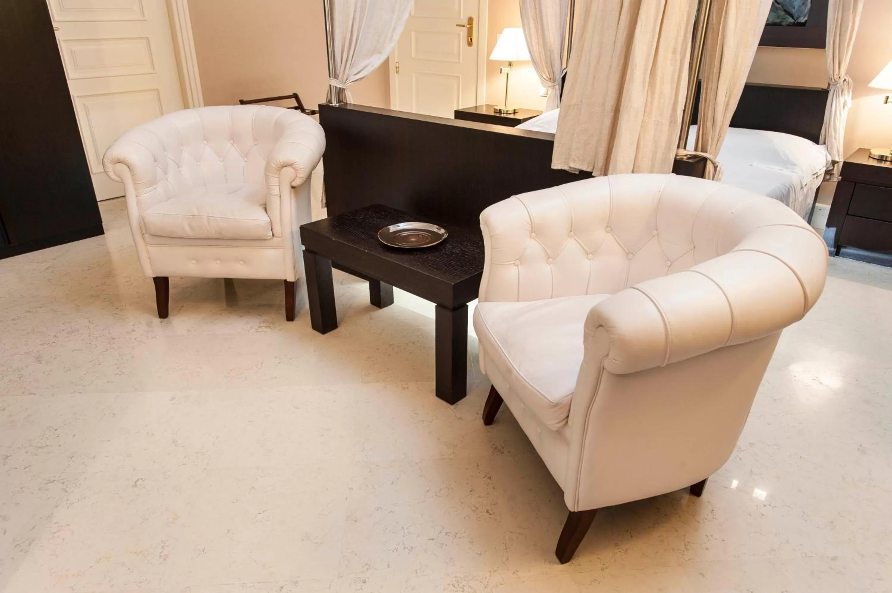 Decorative detail, Bed in Palazzo Brunaccini Boutique Hotel