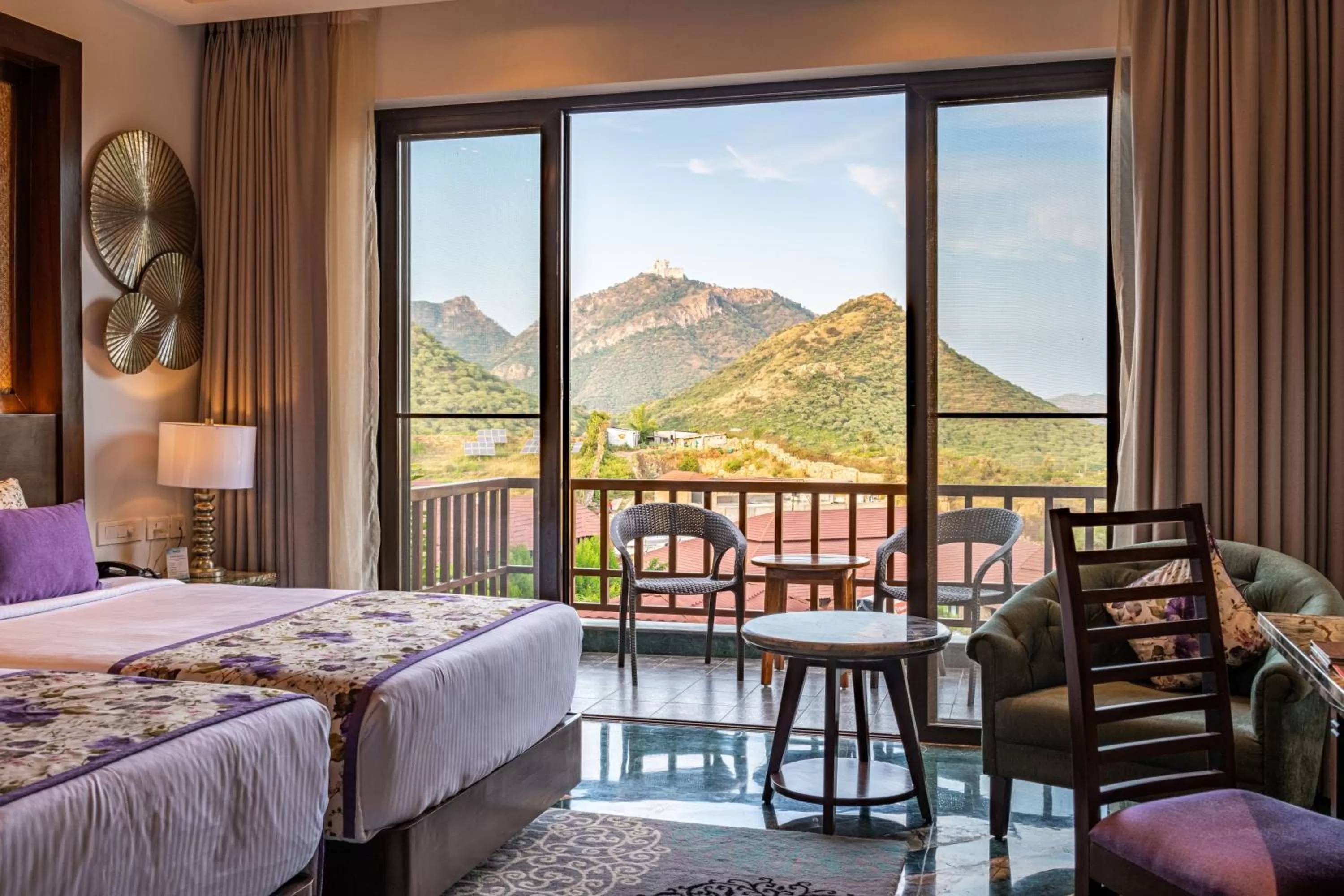 Balcony/Terrace, Bed in The Ananta Udaipur