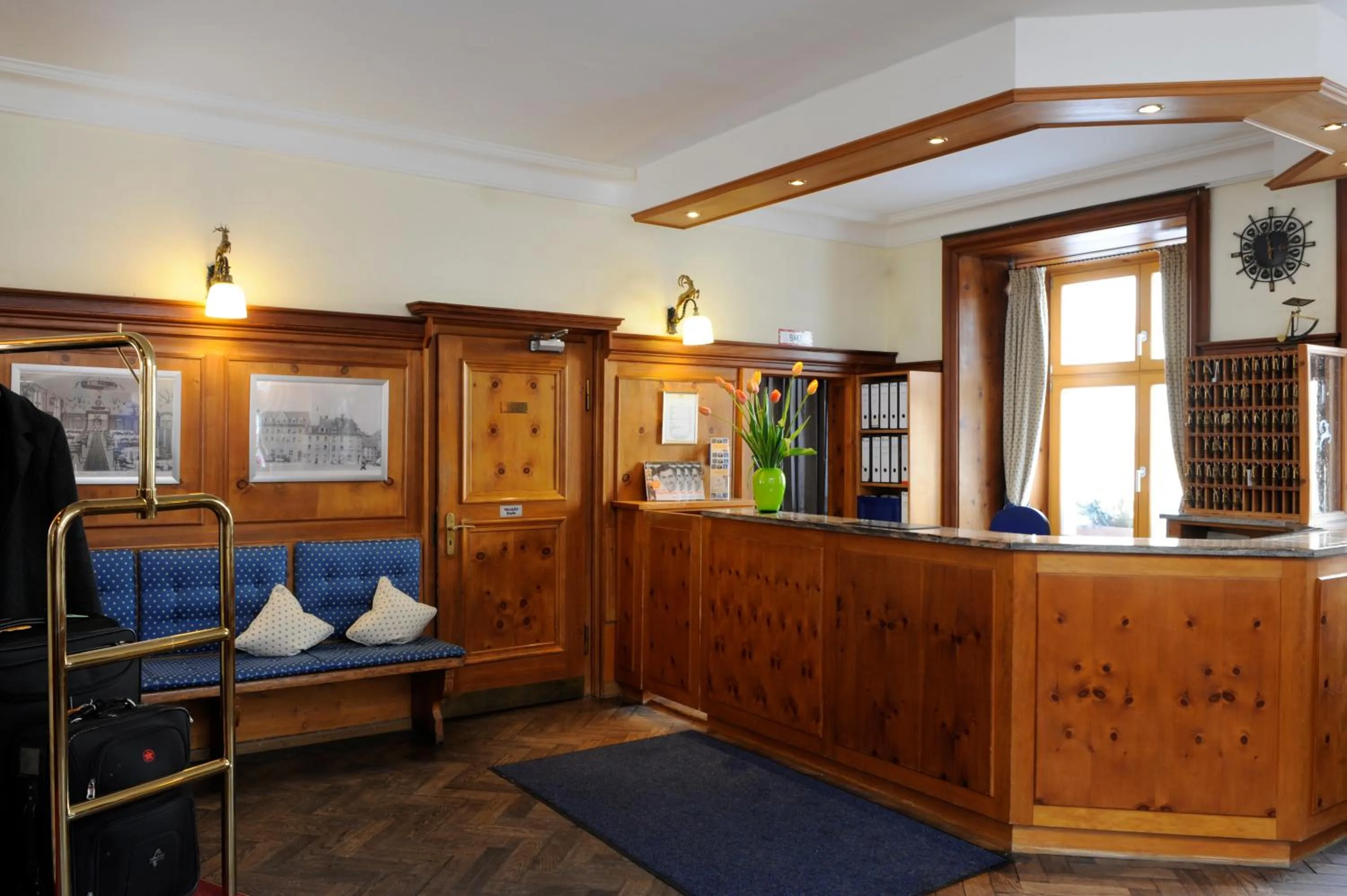 Lobby or reception in Hotel Blauer Bock