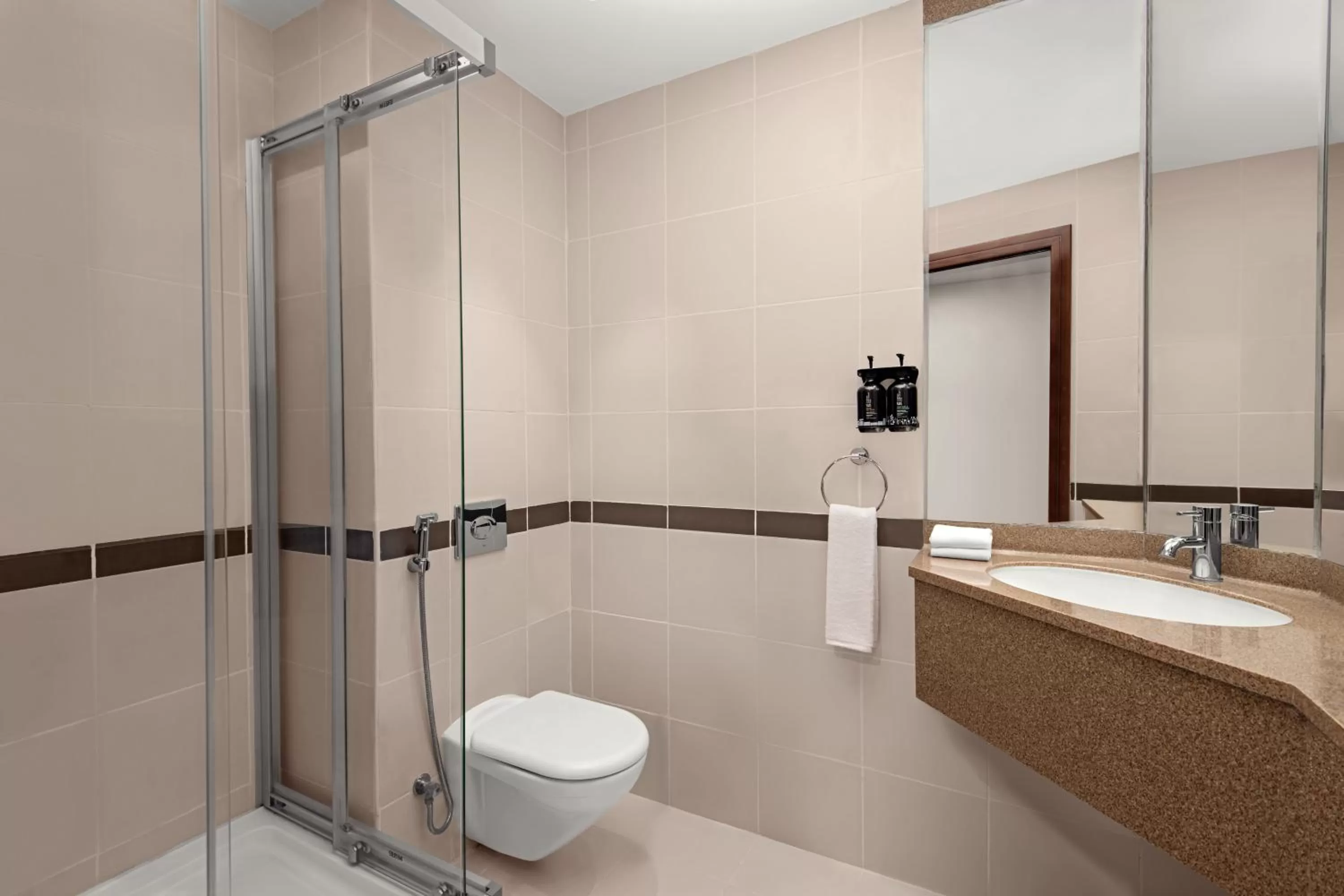 Shower in Holiday Inn Express Dubai Internet City by IHG