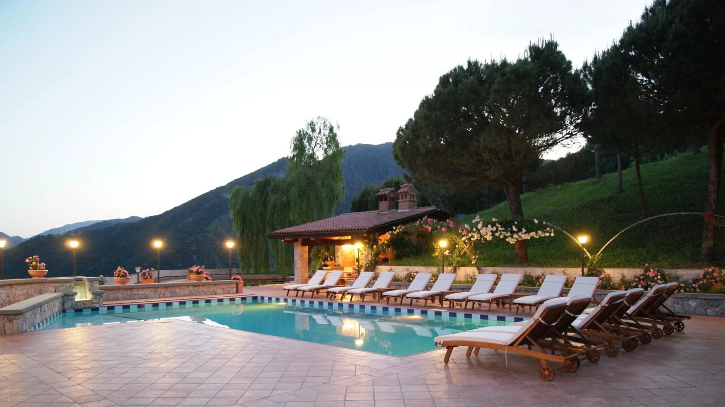 Swimming pool in Resort Ninfea San Pellegrino Terme