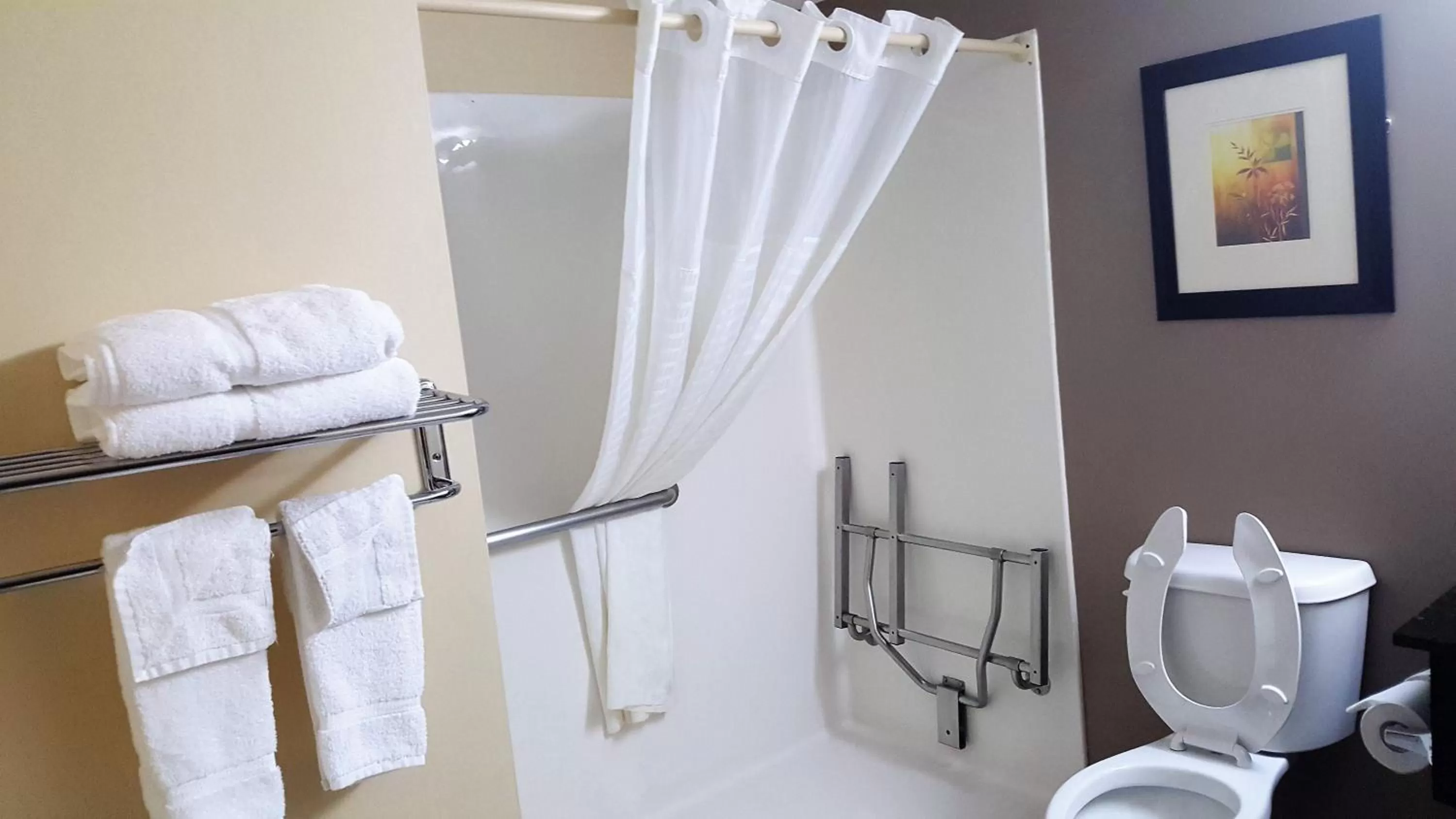 Bathroom in Baymont by Wyndham Belleville Airport Area Free Airport Shuttle