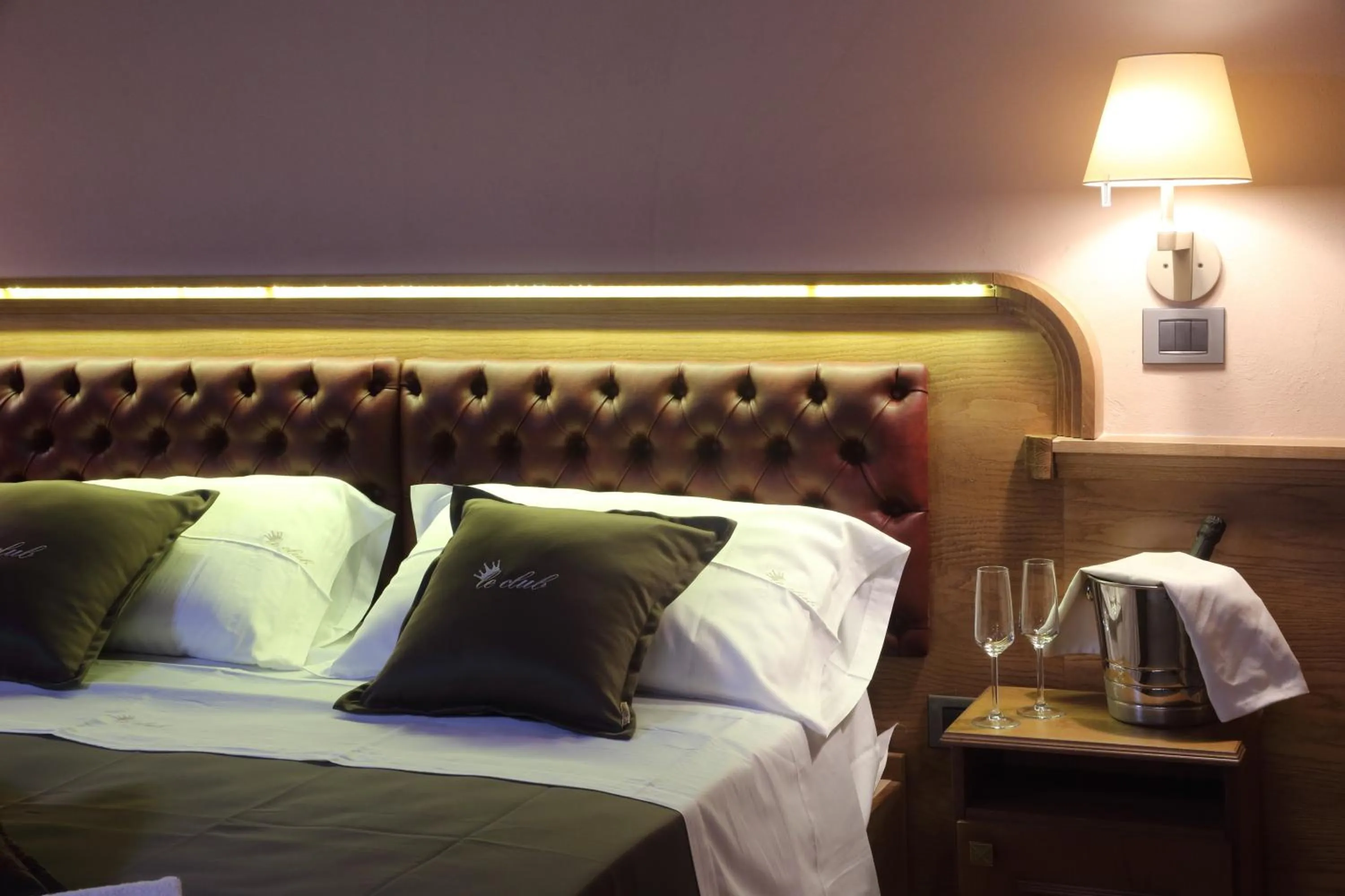 Decorative detail, Bed in Le Club Boutique Hotel