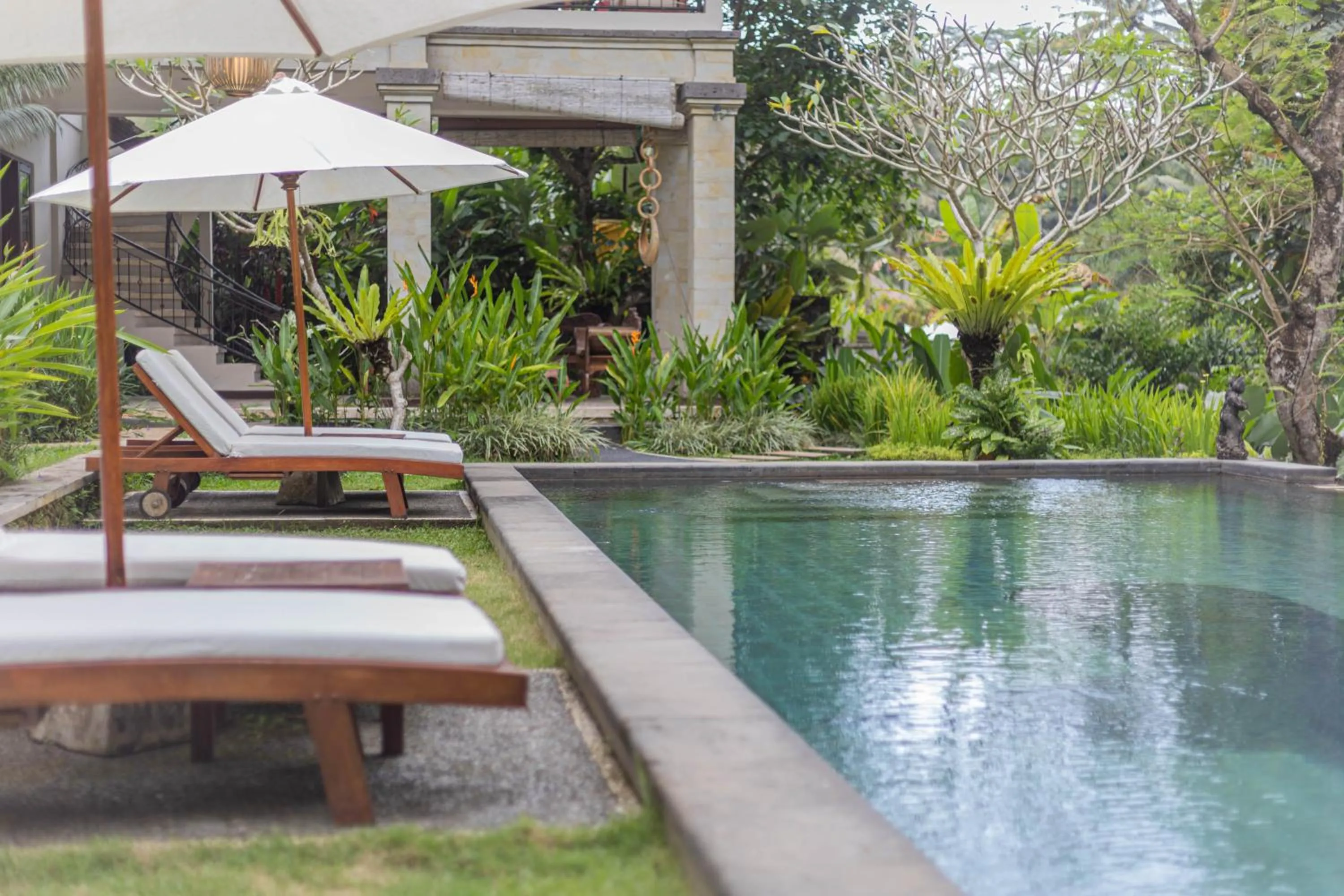Garden view in Suara Air Luxury Villa Ubud