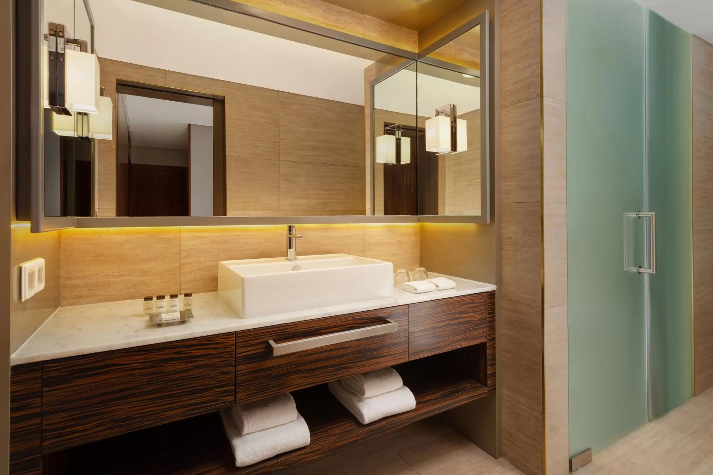 Bathroom, Bed in Sheraton Astana Hotel