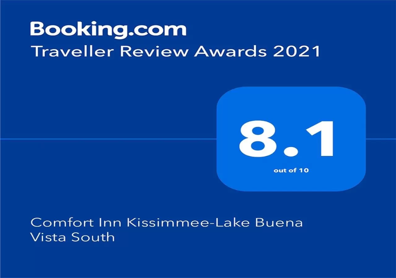 Certificate/Award in Comfort Inn Kissimmee-Lake Buena Vista South