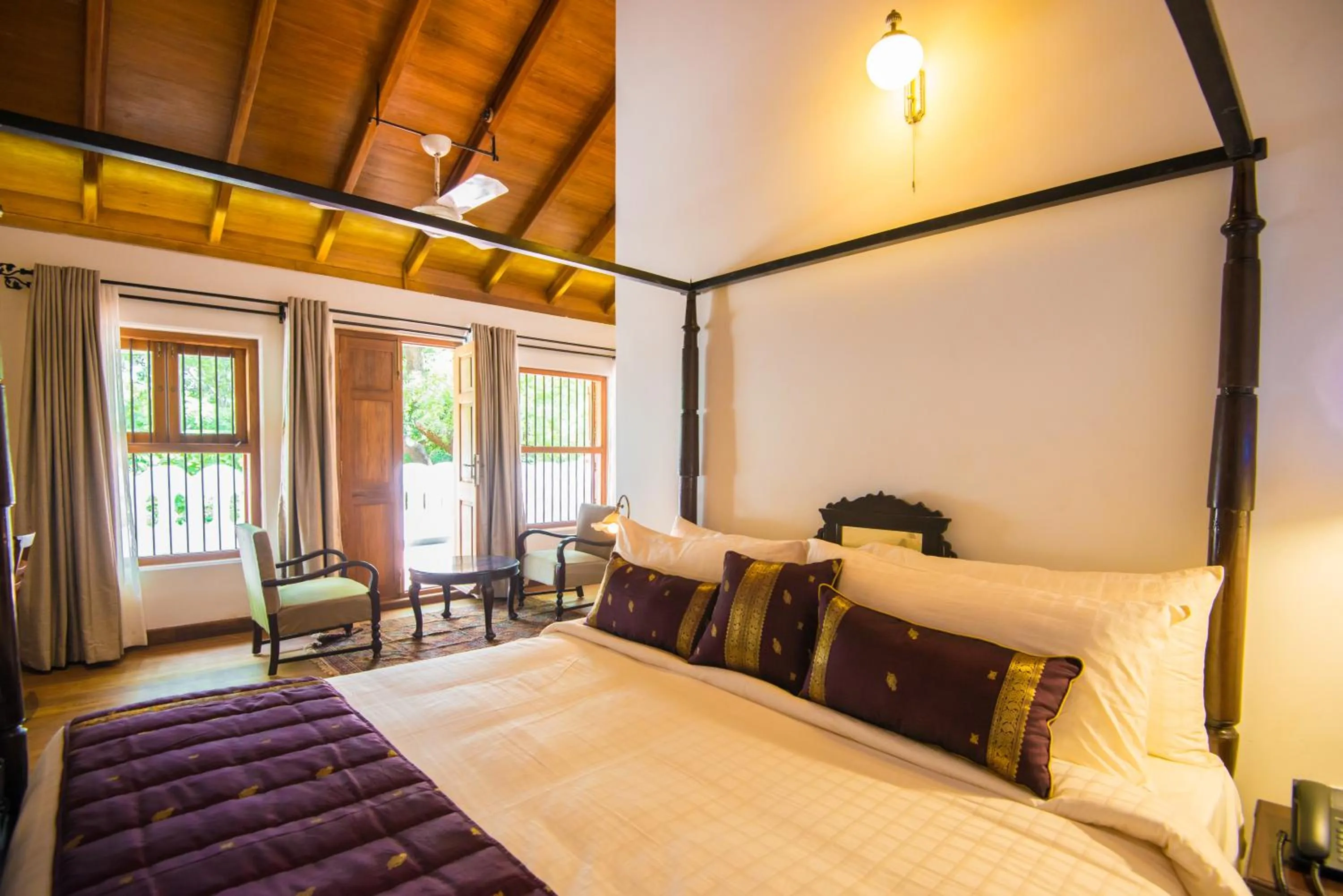 Bed in Svatma - A Luxury Heritage Resort
